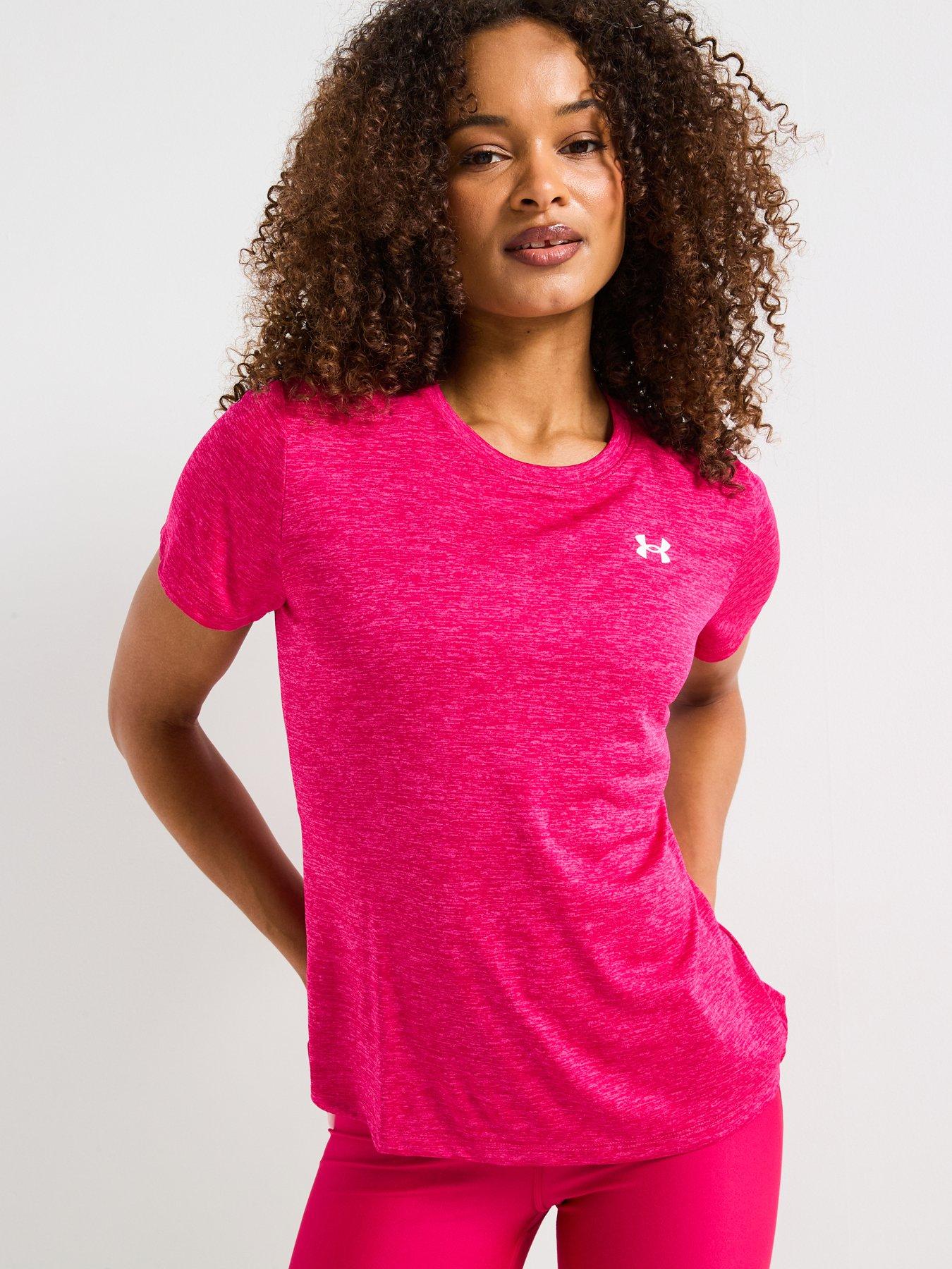  image of under-armour-womens-training-tech-twist-t-shirt-pink