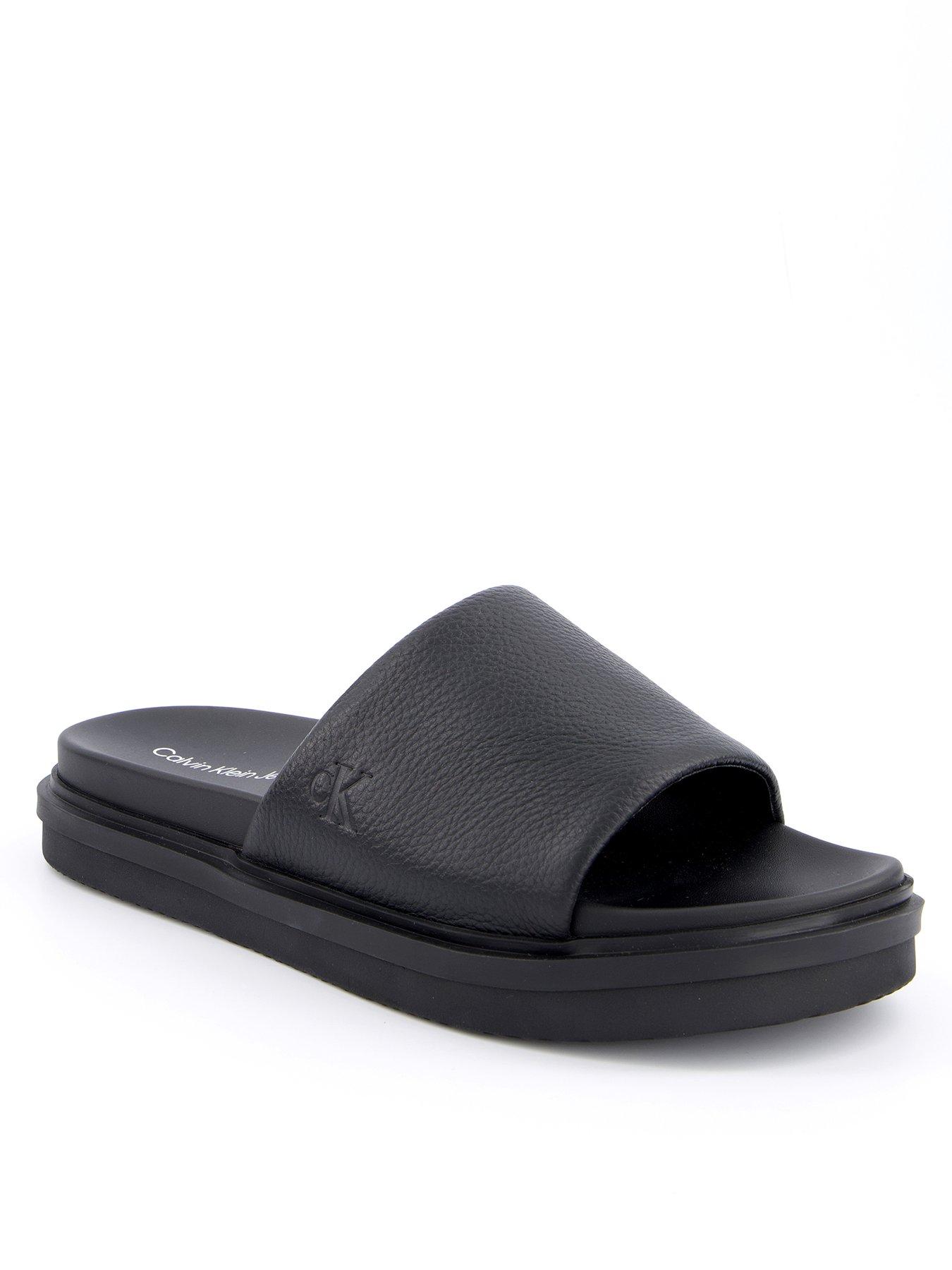 calvin-klein-flat-molded-logo-slide-black