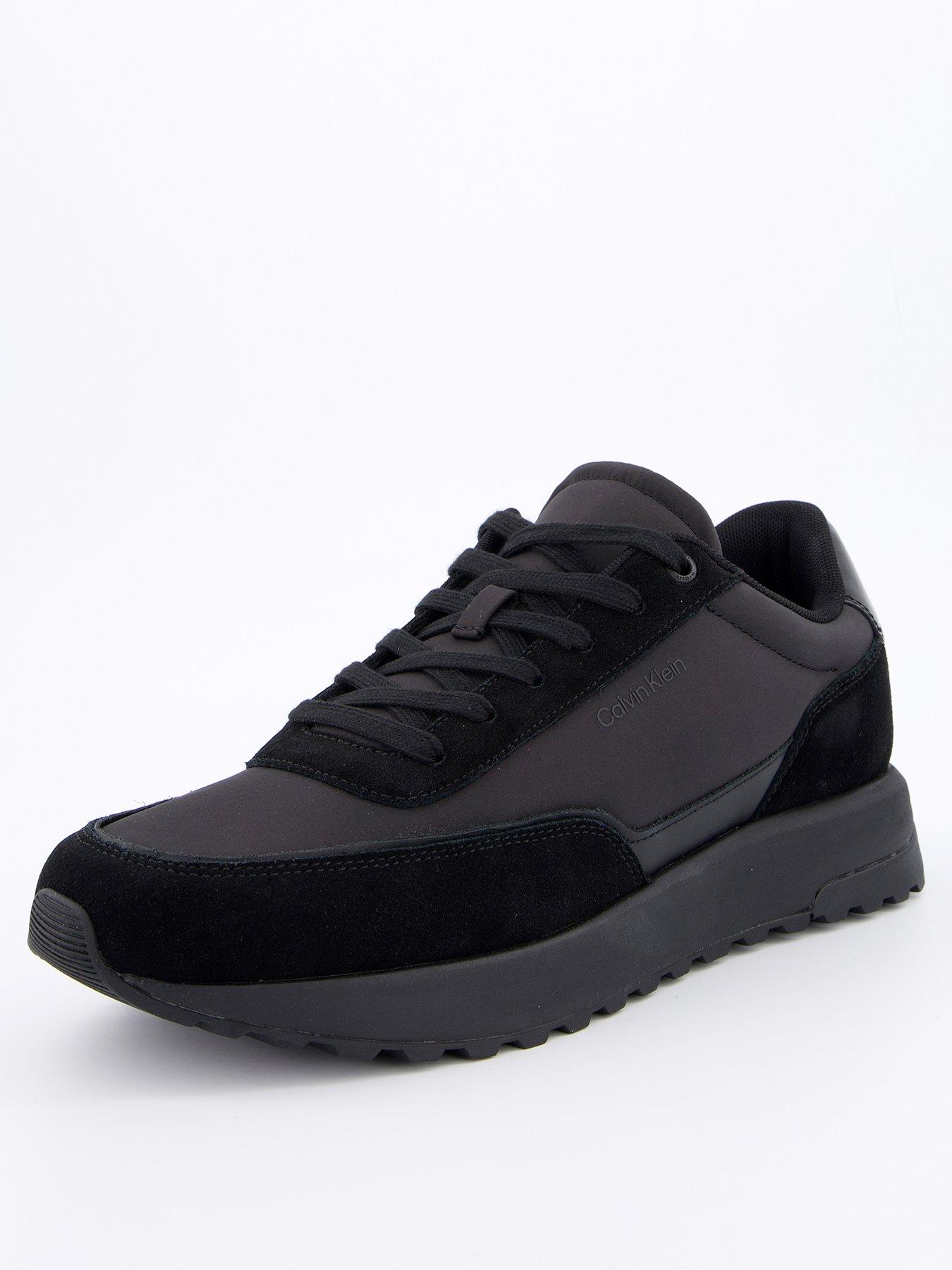  image of calvin-klein-low-top-reprieve-mixed-media-running-shoes-black
