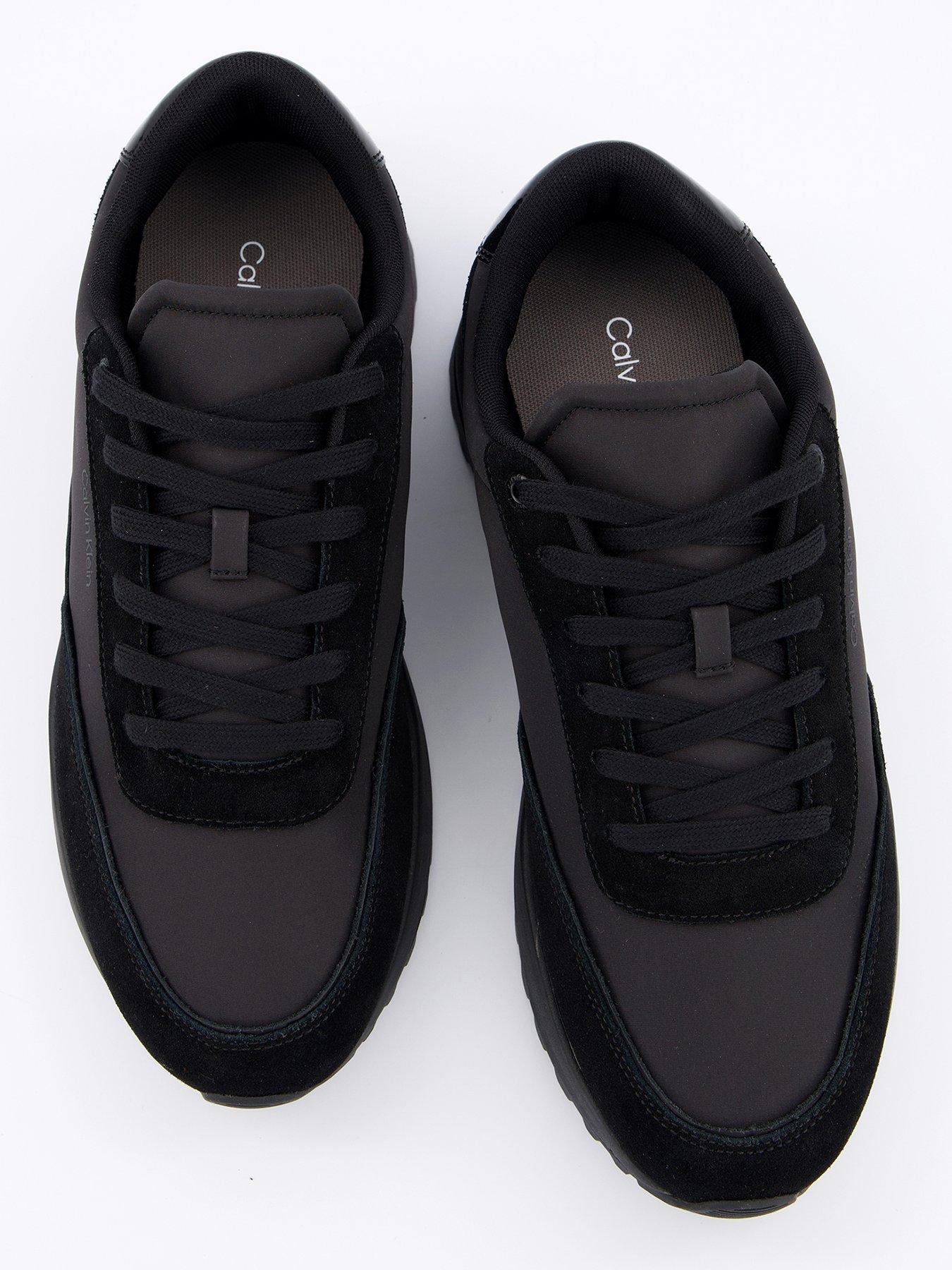  image of calvin-klein-low-top-reprieve-mixed-media-running-shoes-black