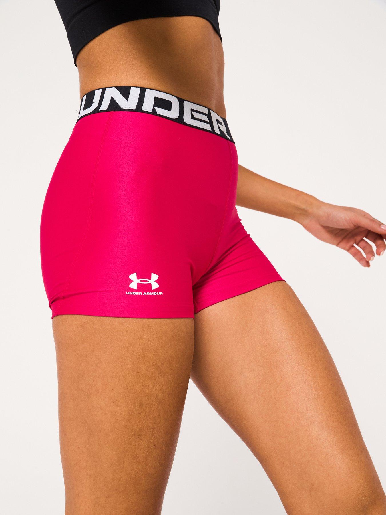  image of under-armour-womens-training-heatgearreg-shorty-shorts-pink