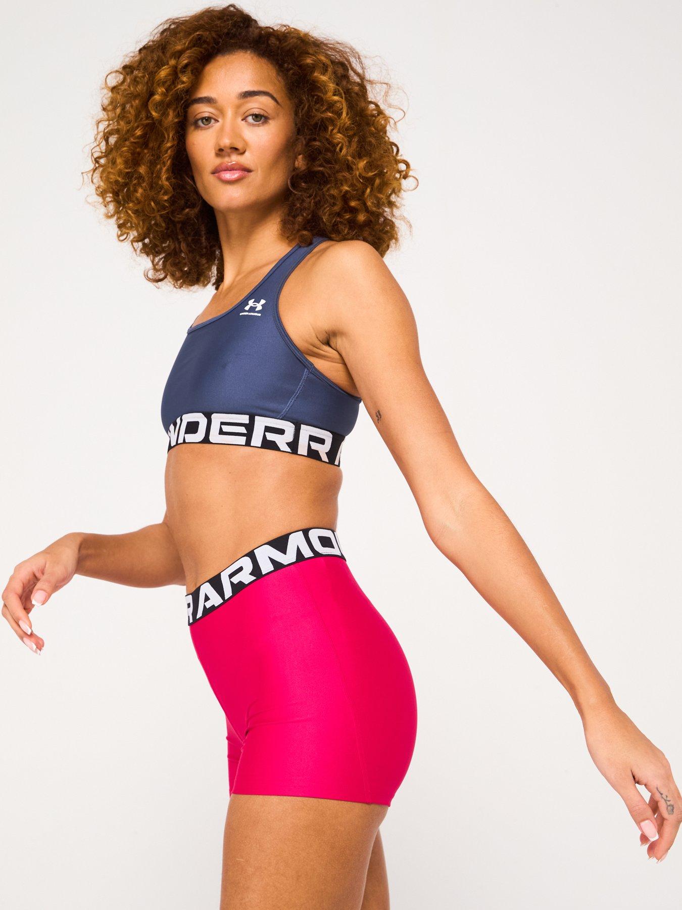  image of under-armour-womens-training-heatgearreg-shorty-shorts-pink