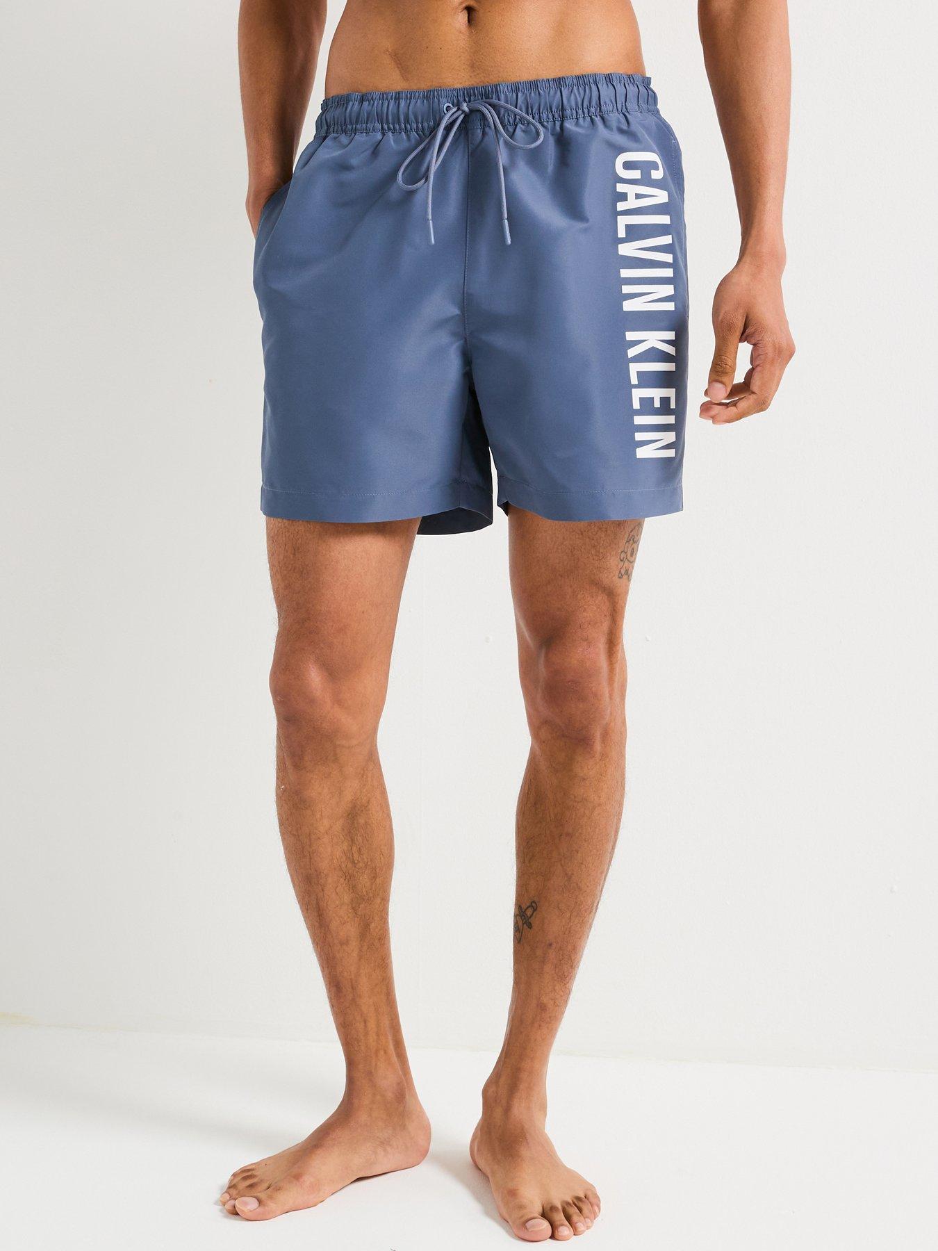 undefined Side Logo Swim Shorts - Blue