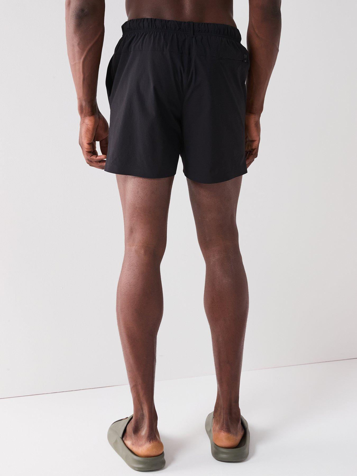 stillFront image of calvin-klein-small-logo-swimshorts-black