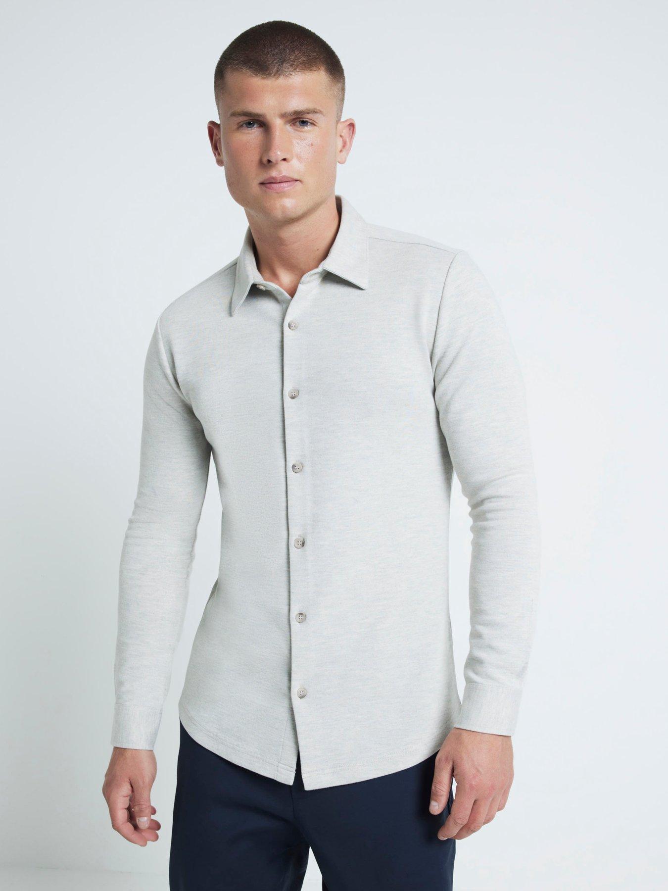 river-island-pique-muscle-long-sleeve-shirt-grey