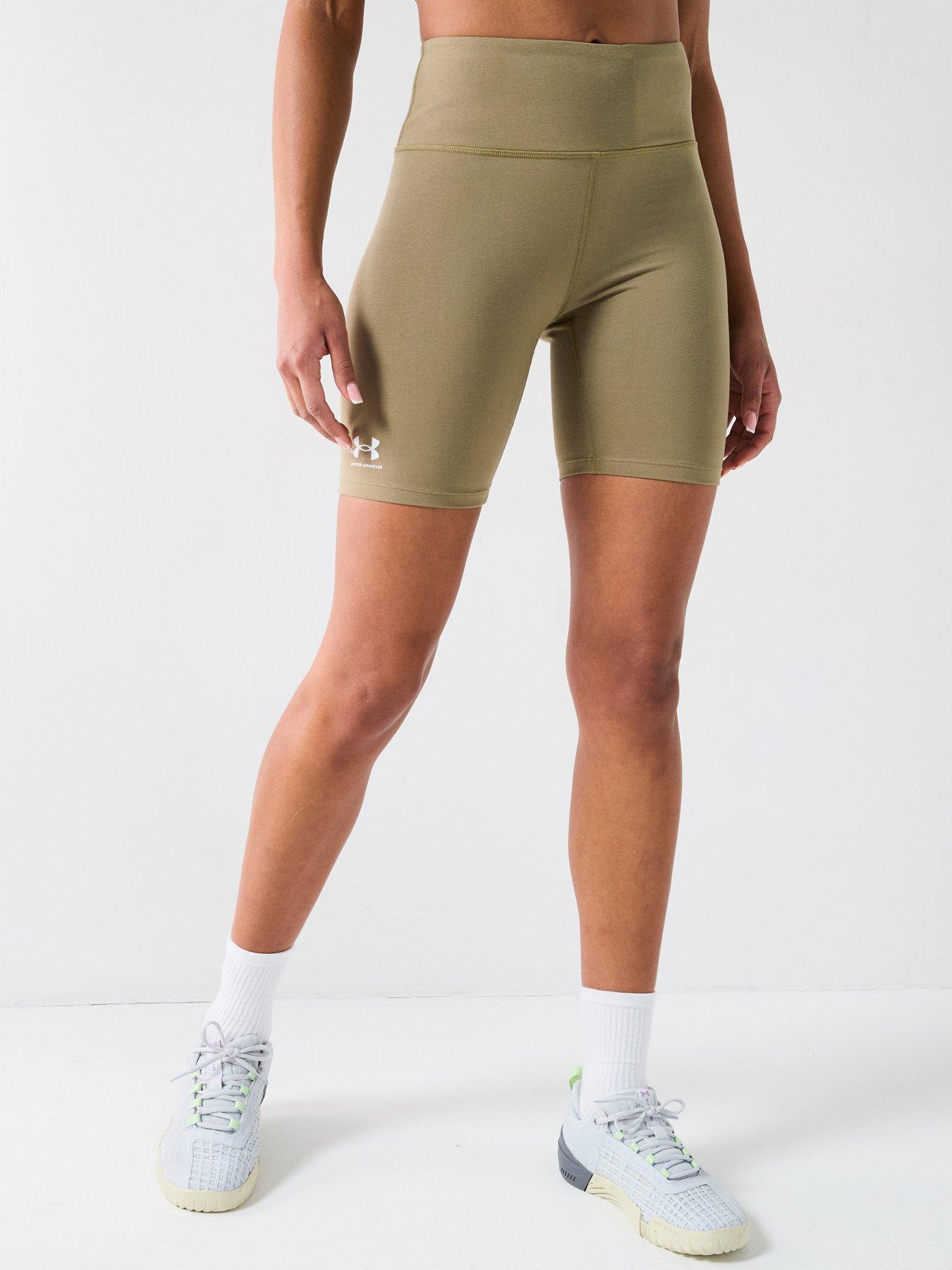  image of under-armour-womens-training-rival-7-inch-bike-shorts-green