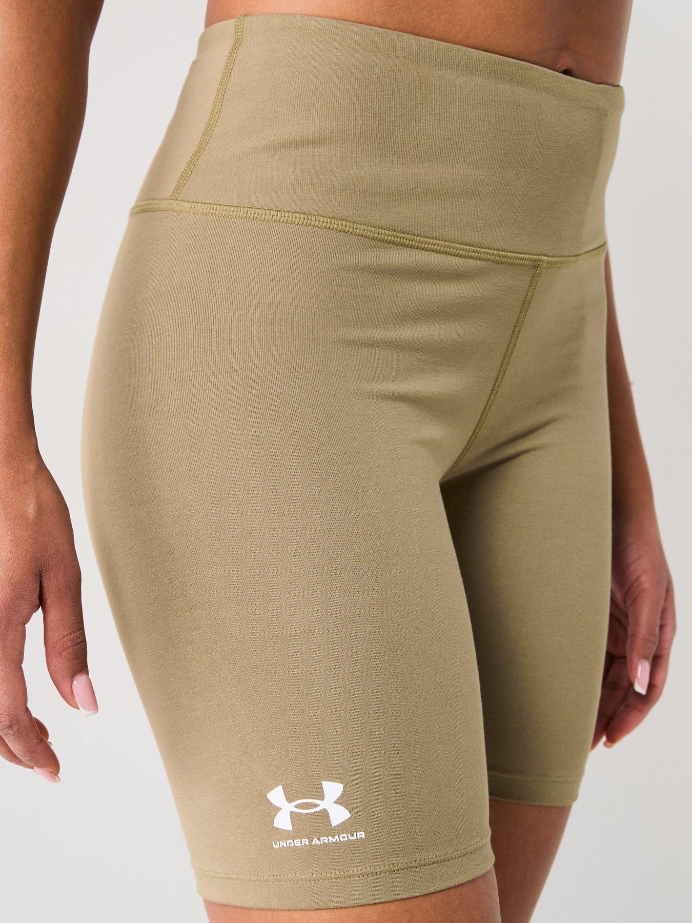  image of under-armour-womens-training-rival-7-inch-bike-shorts-green
