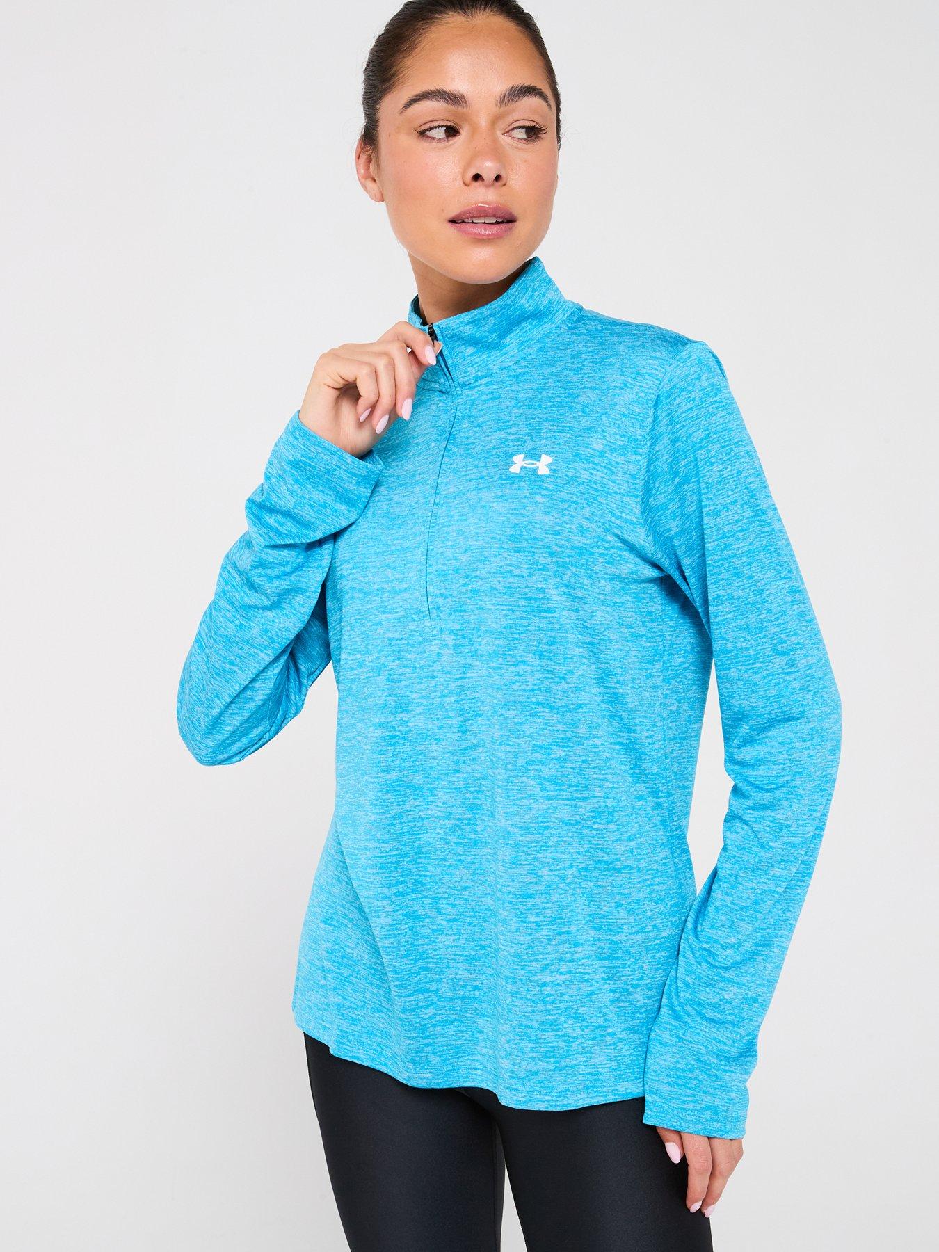  image of under-armour-womens-training-tech-twist-12-zip-top-blue