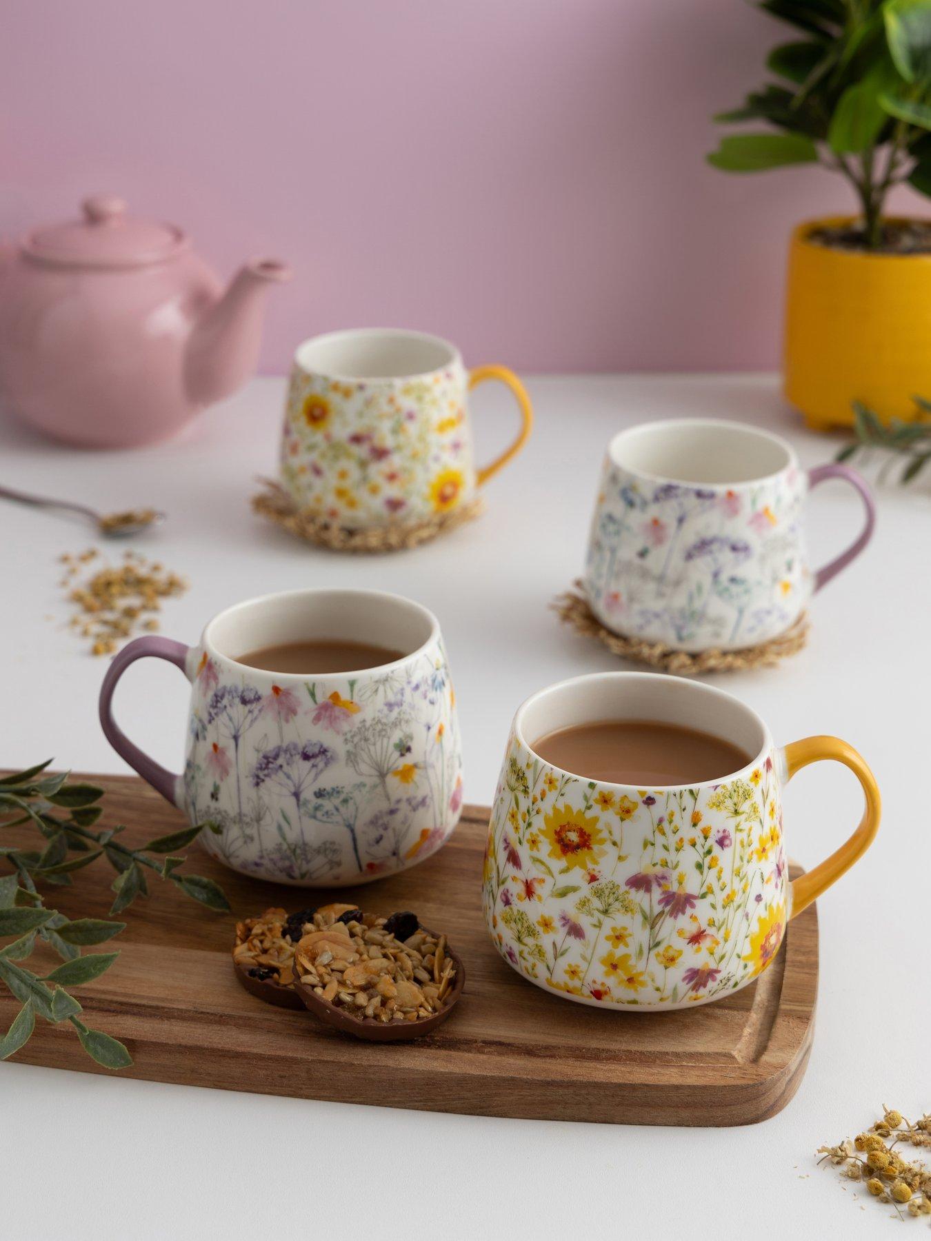 Price & Kensington Set Of 4 Sunflower Mugs