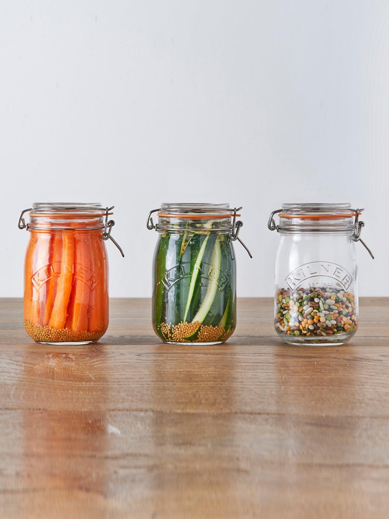  image of kilner-set-of-4-clip-top-round-jars-1l