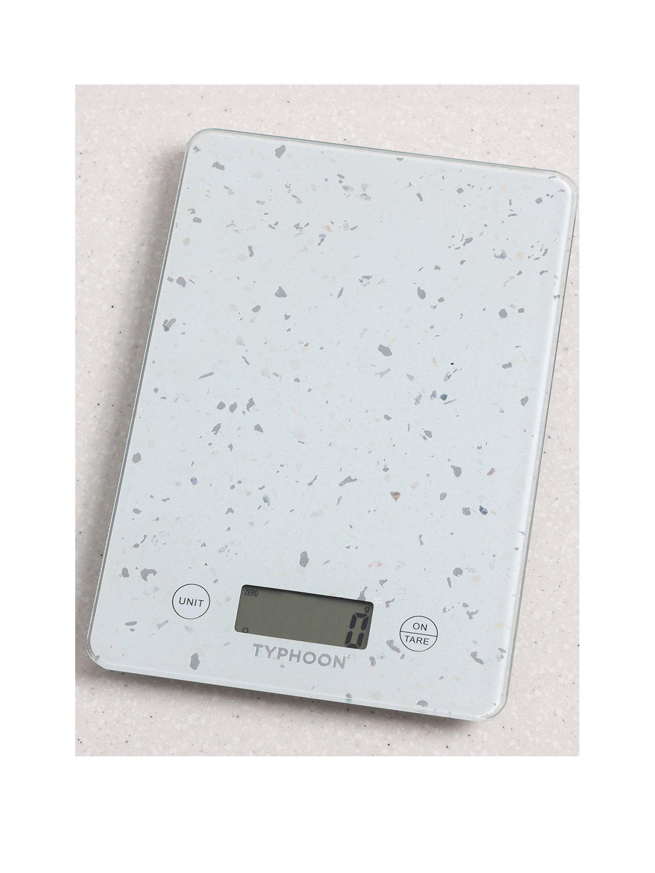 Image 1 of 7 of Typhoon Elements White Quartz Effect Digital Kitchen Scales