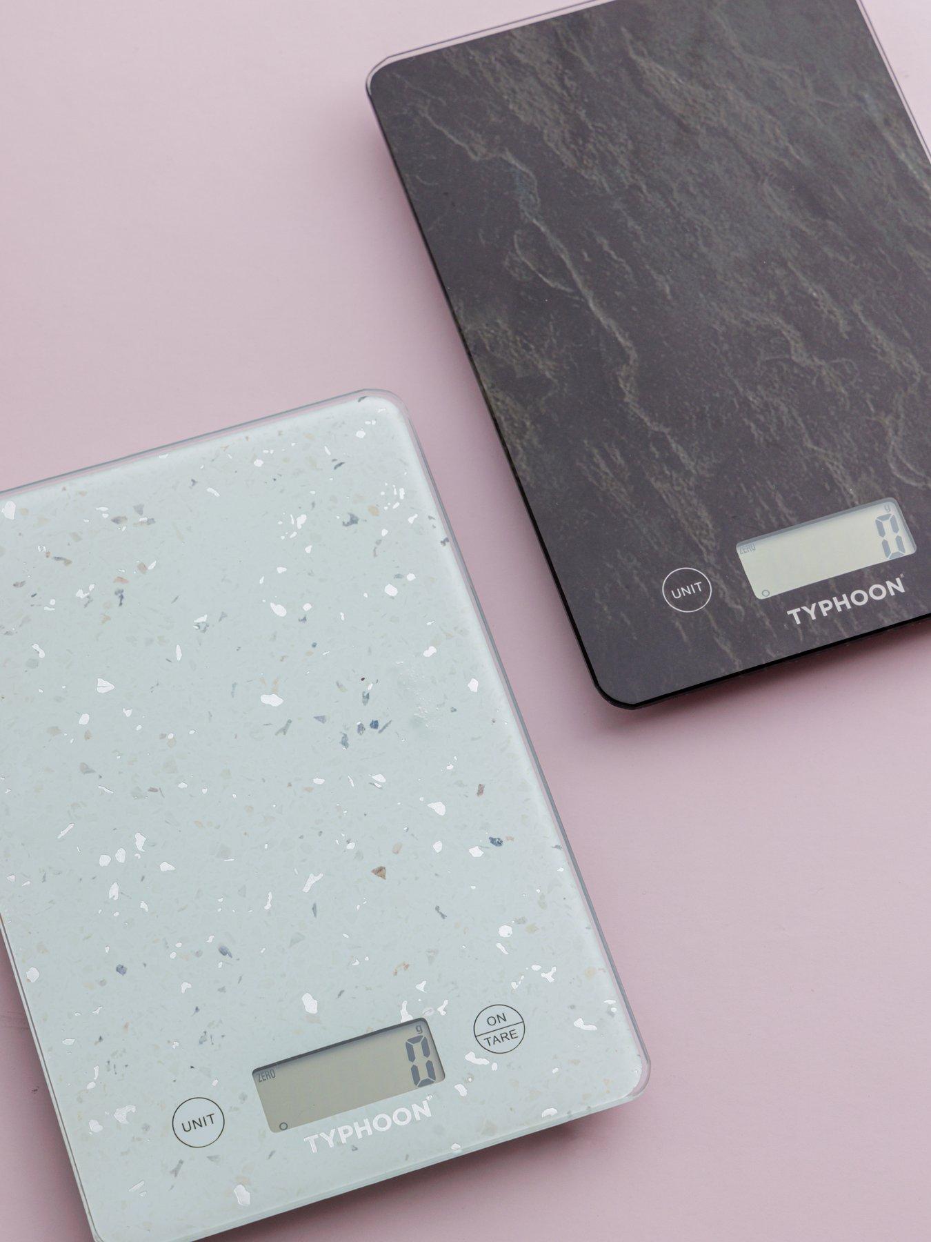  image of typhoon-elements-white-quartz-effect-digital-kitchen-scales