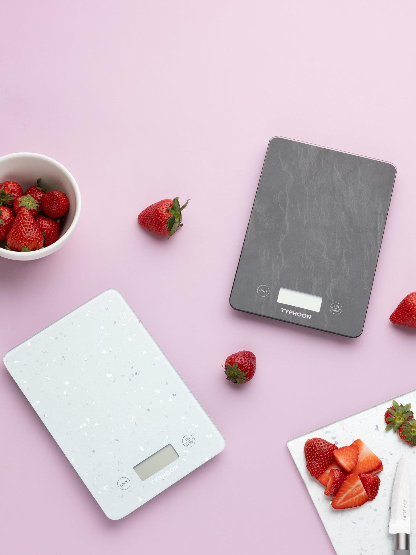 Image 7 of 7 of Typhoon Elements White Quartz Effect Digital Kitchen Scales