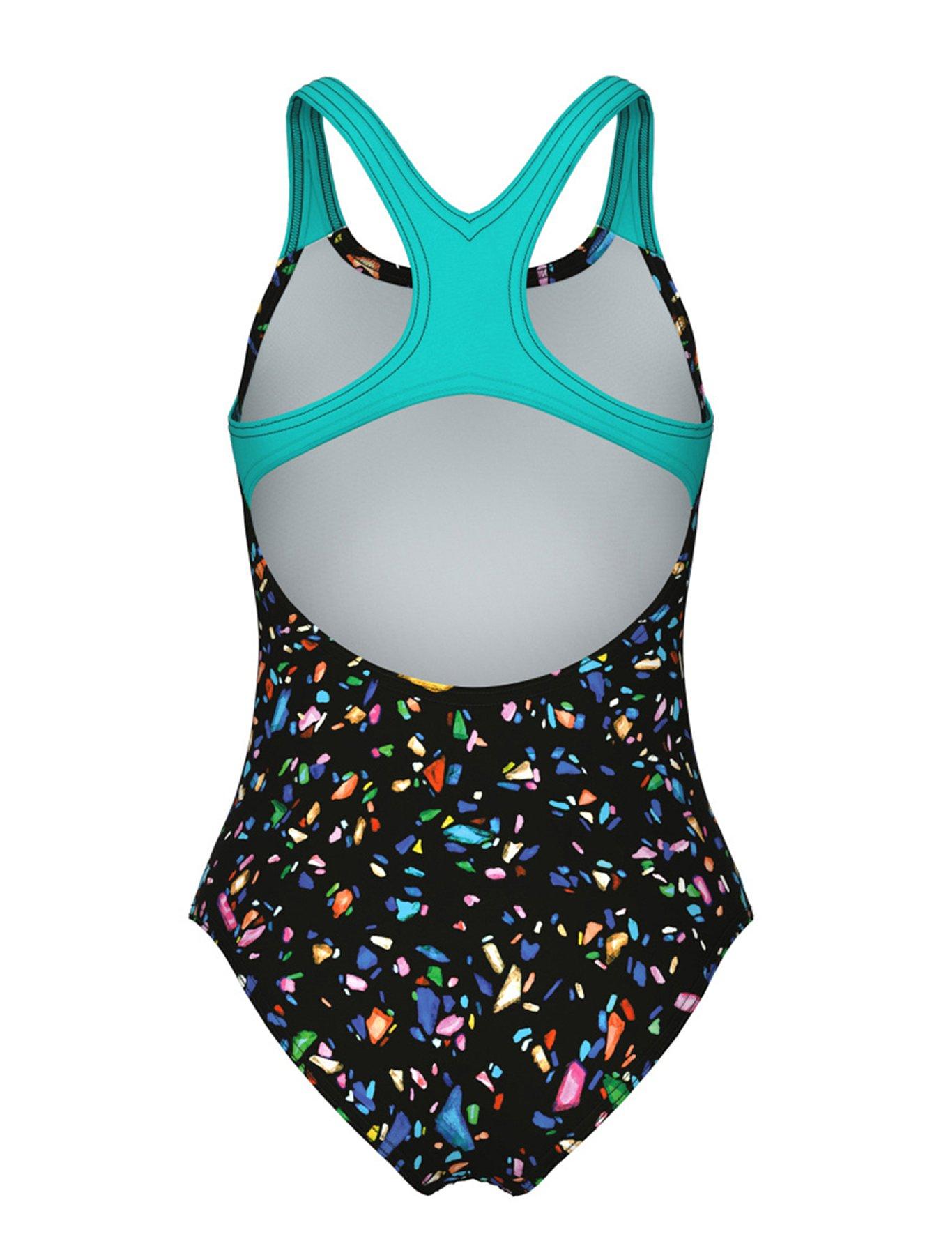 Image 2 of 4 of Arena Girl's Confetti Swimsuit - Black