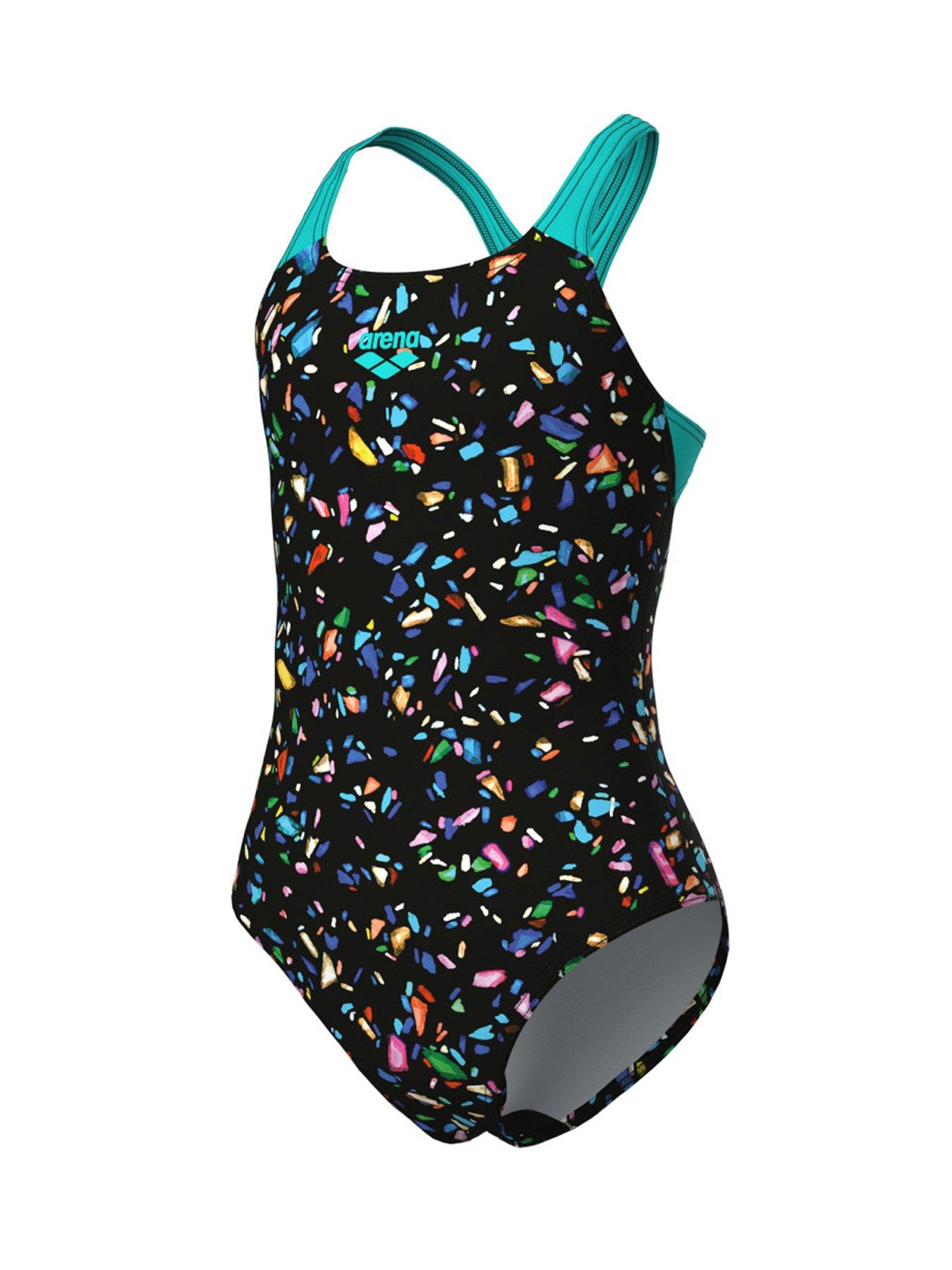 Image 3 of 4 of Arena Girl's Confetti Swimsuit - Black
