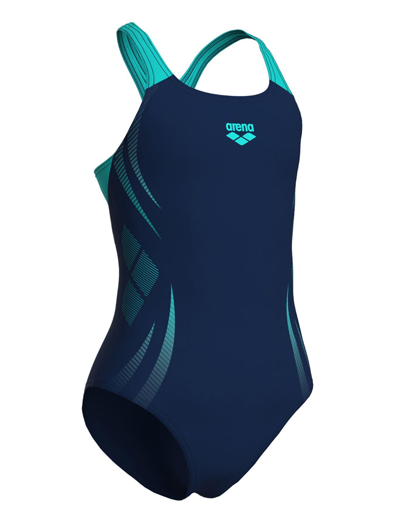 Image 3 of 3 of Arena Girl's Poseidonia Swimsuit - Navy