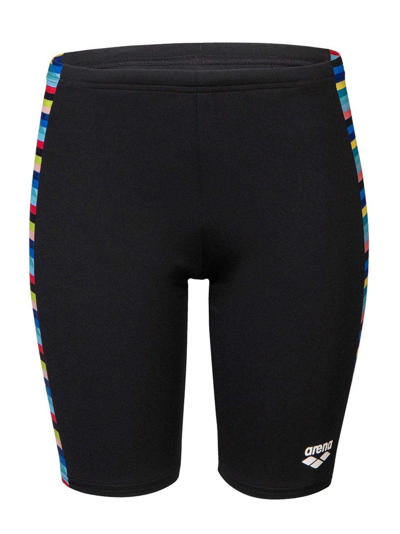 undefined Boy's Racing Stripe Swim Jammer - Black