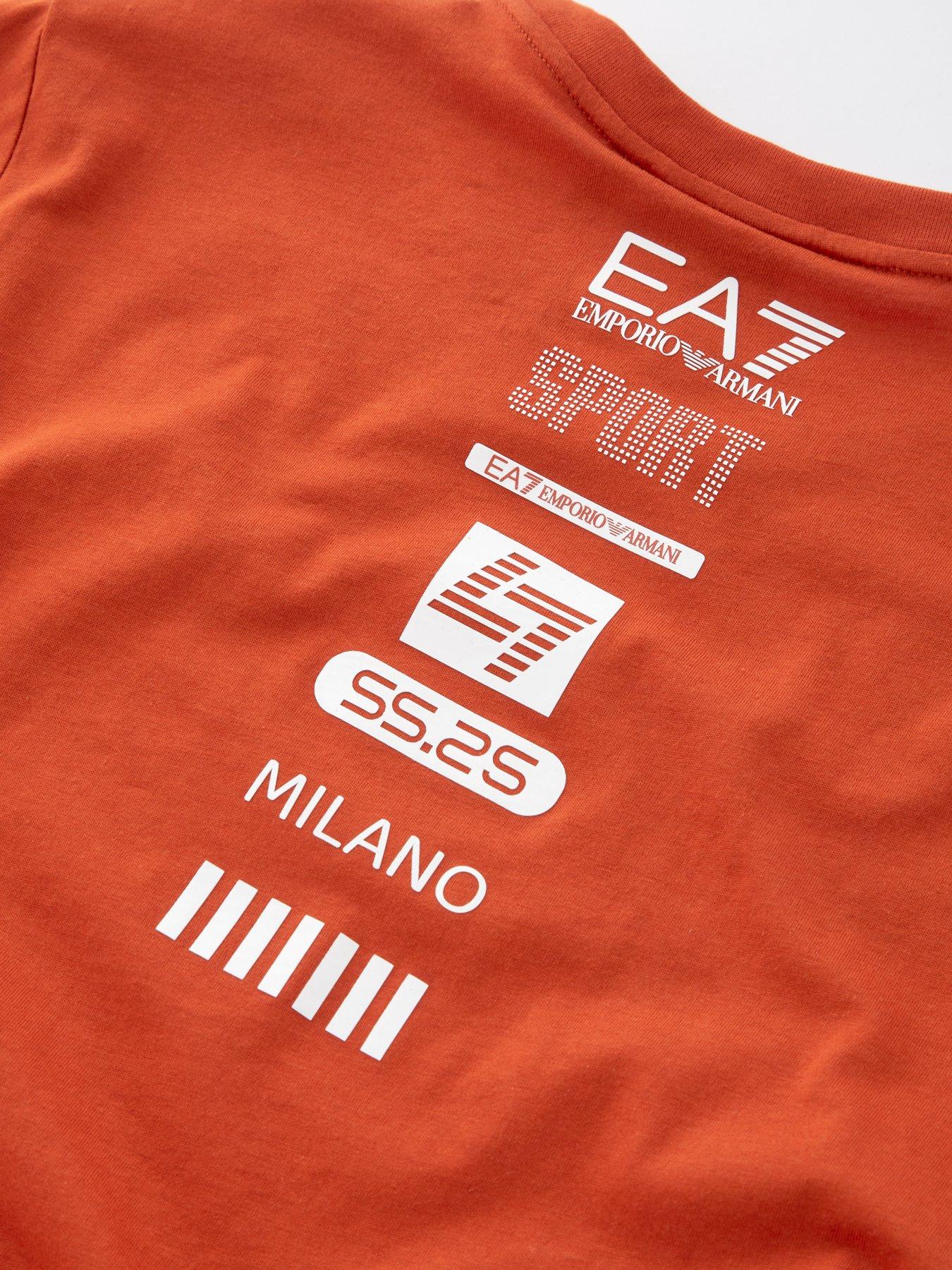  image of ea7-emporio-armani-boys-multi-logo-t-shirt-and-shorts-set-multi