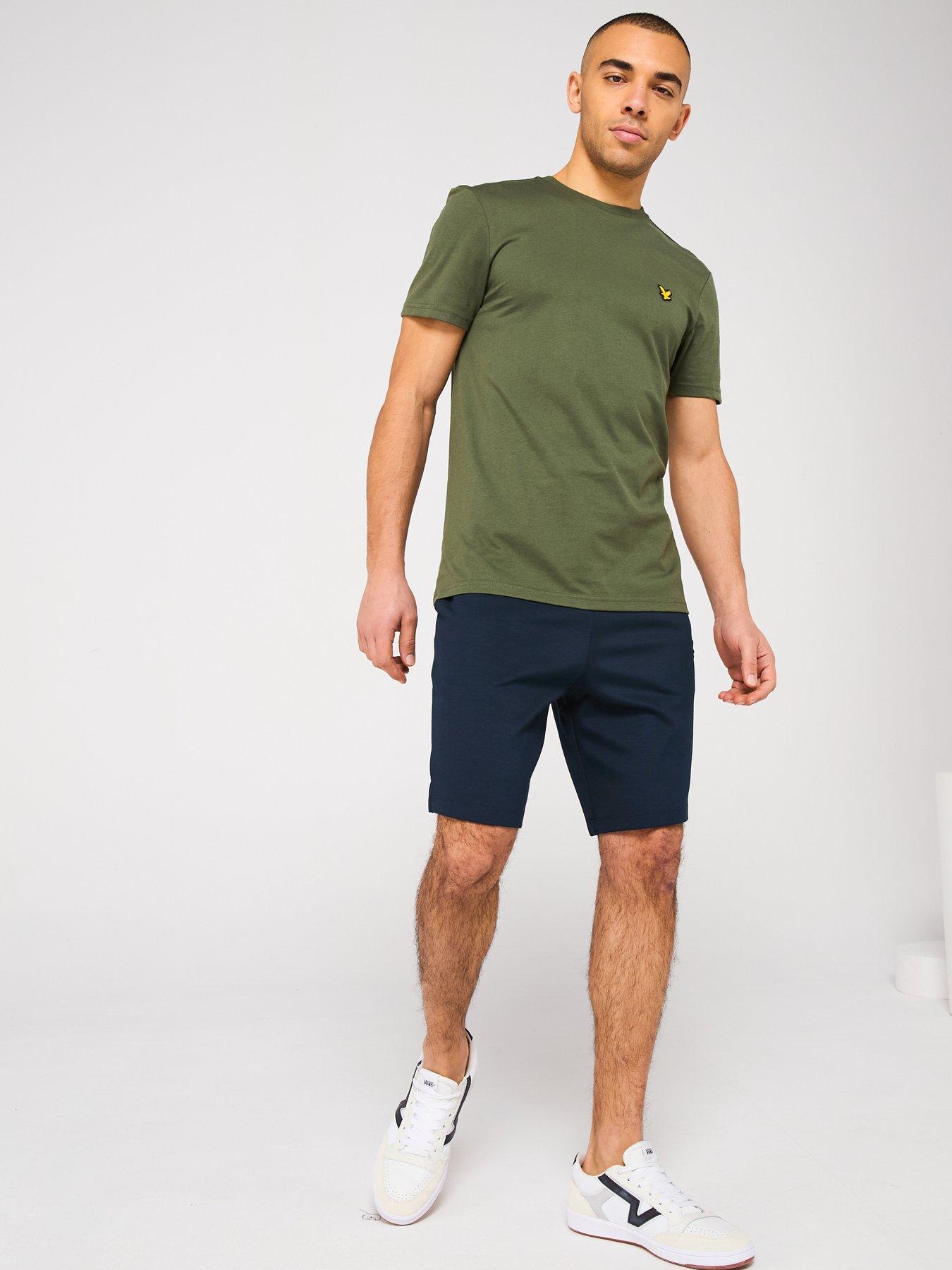  image of lyle-scott-mens-fly-fleece-shorts-navy