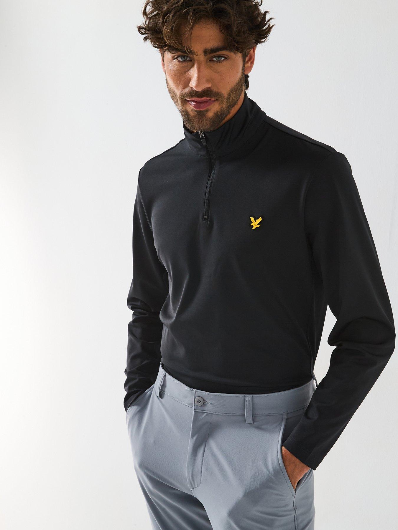 Image 1 of 6 of Lyle & Scott Golf Mens Golf Course Midlayer - Black
