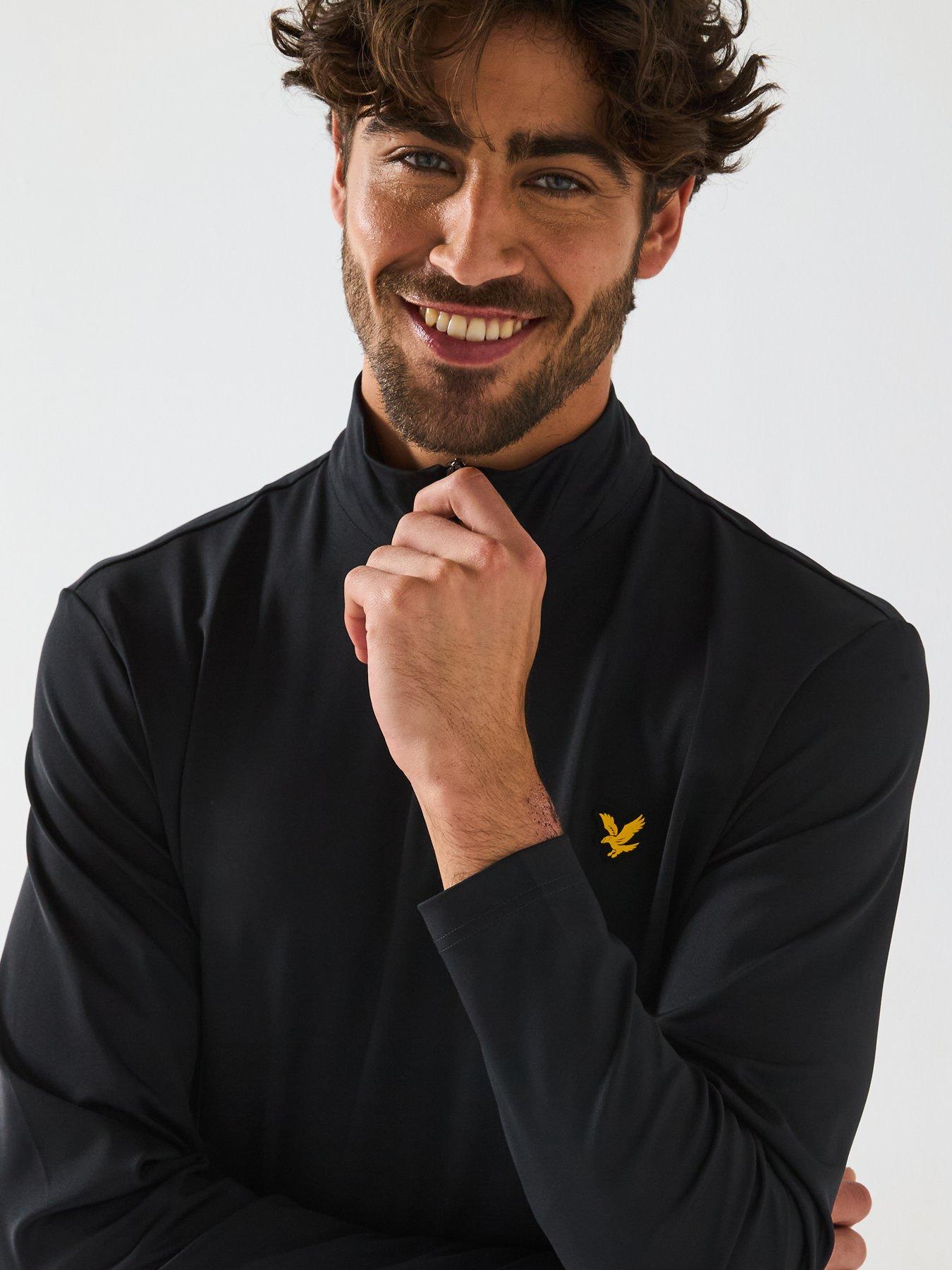 Image 4 of 6 of Lyle & Scott Golf Mens Golf Course Midlayer - Black