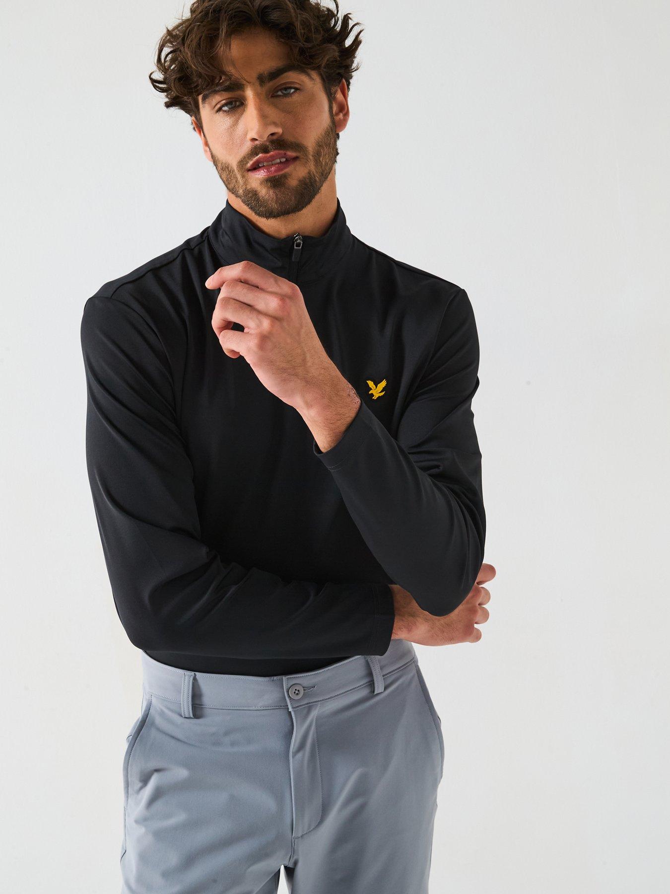 Image 6 of 6 of Lyle & Scott Golf Mens Golf Course Midlayer - Black