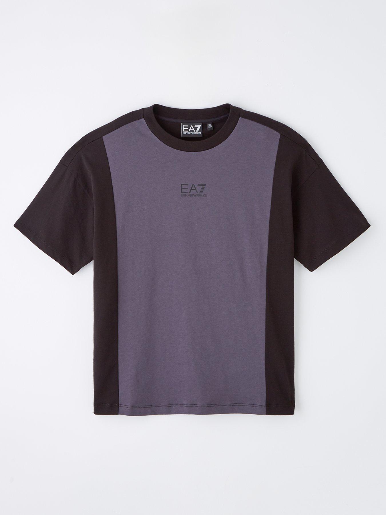 undefined Boys Colour Block Short Sleeve T-Shirt - Dark Grey