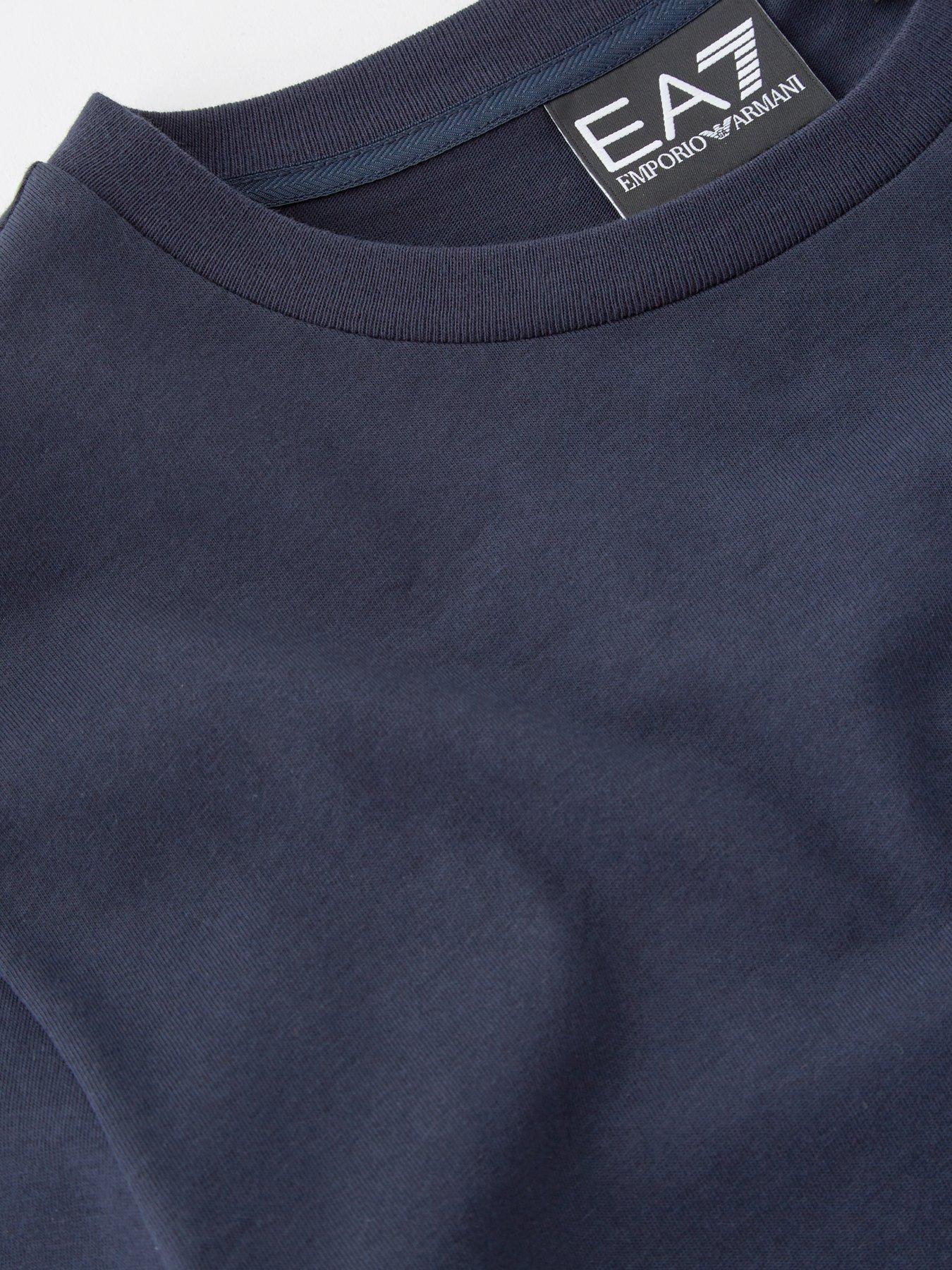  image of ea7-emporio-armani-boys-core-id-short-sleeve-t-shirt-navy