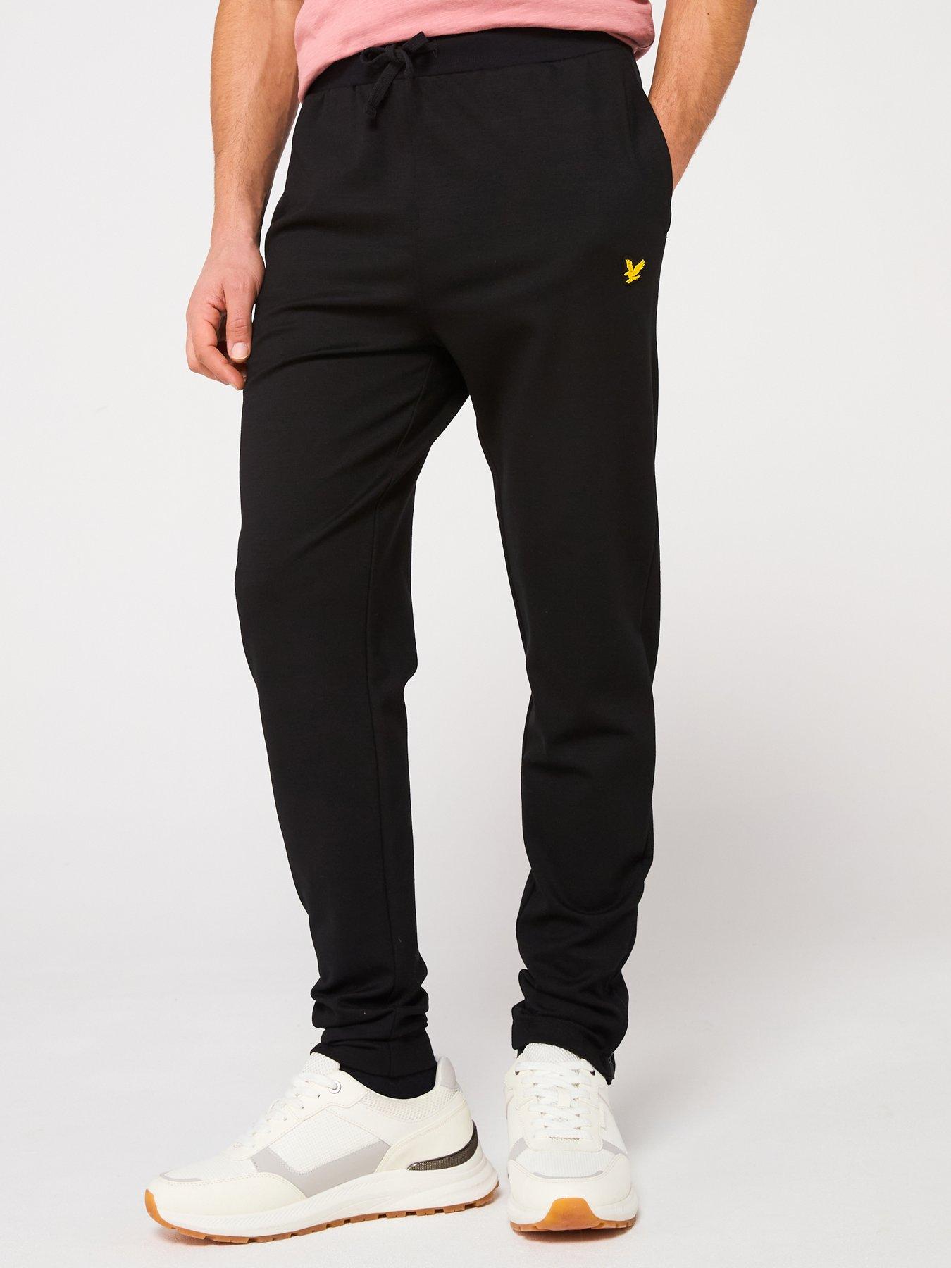 lyle-scott-mens-fly-fleece-tracksuit-bottoms-black