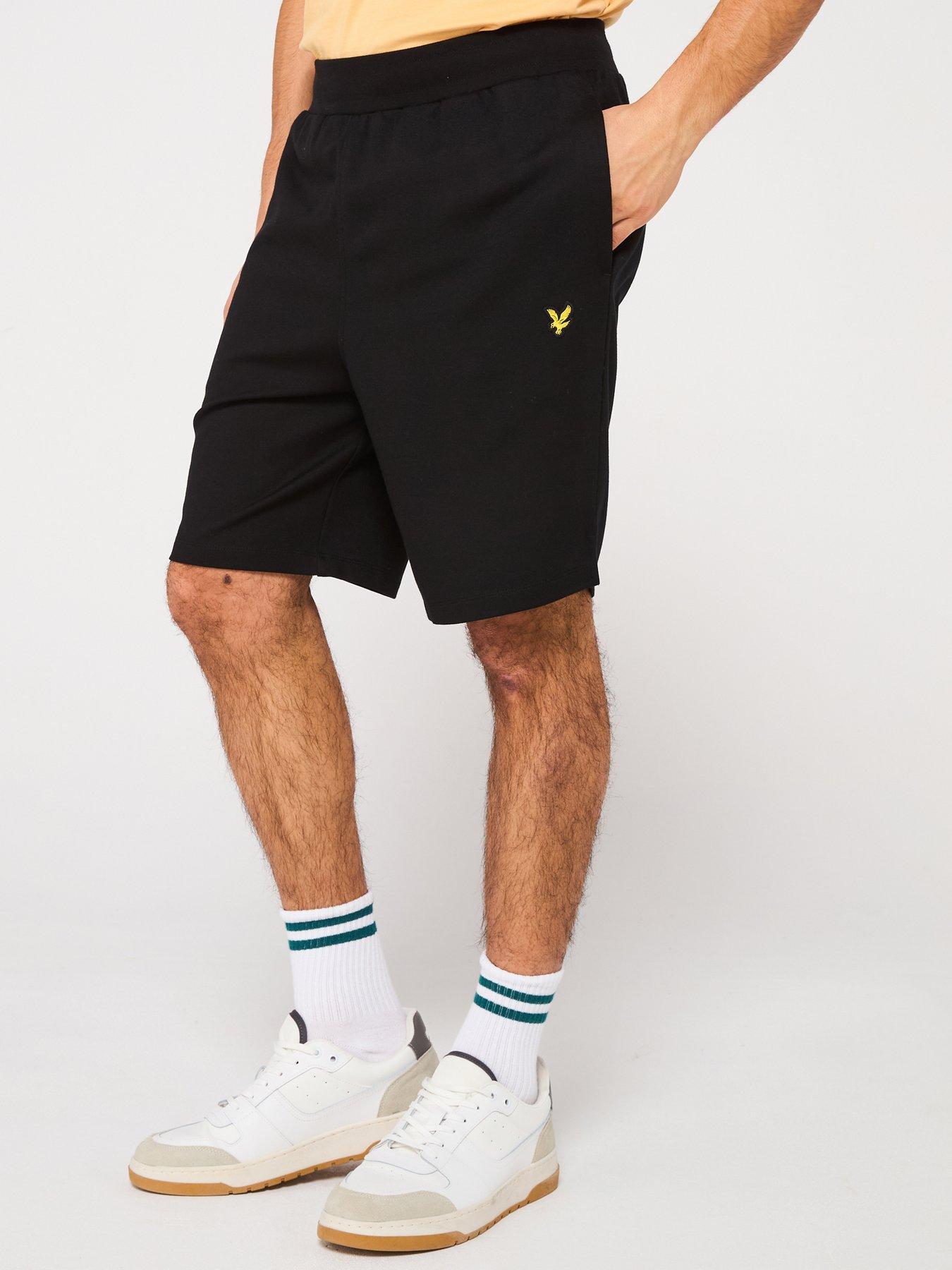 lyle-scott-mens-fly-fleece-shorts-black