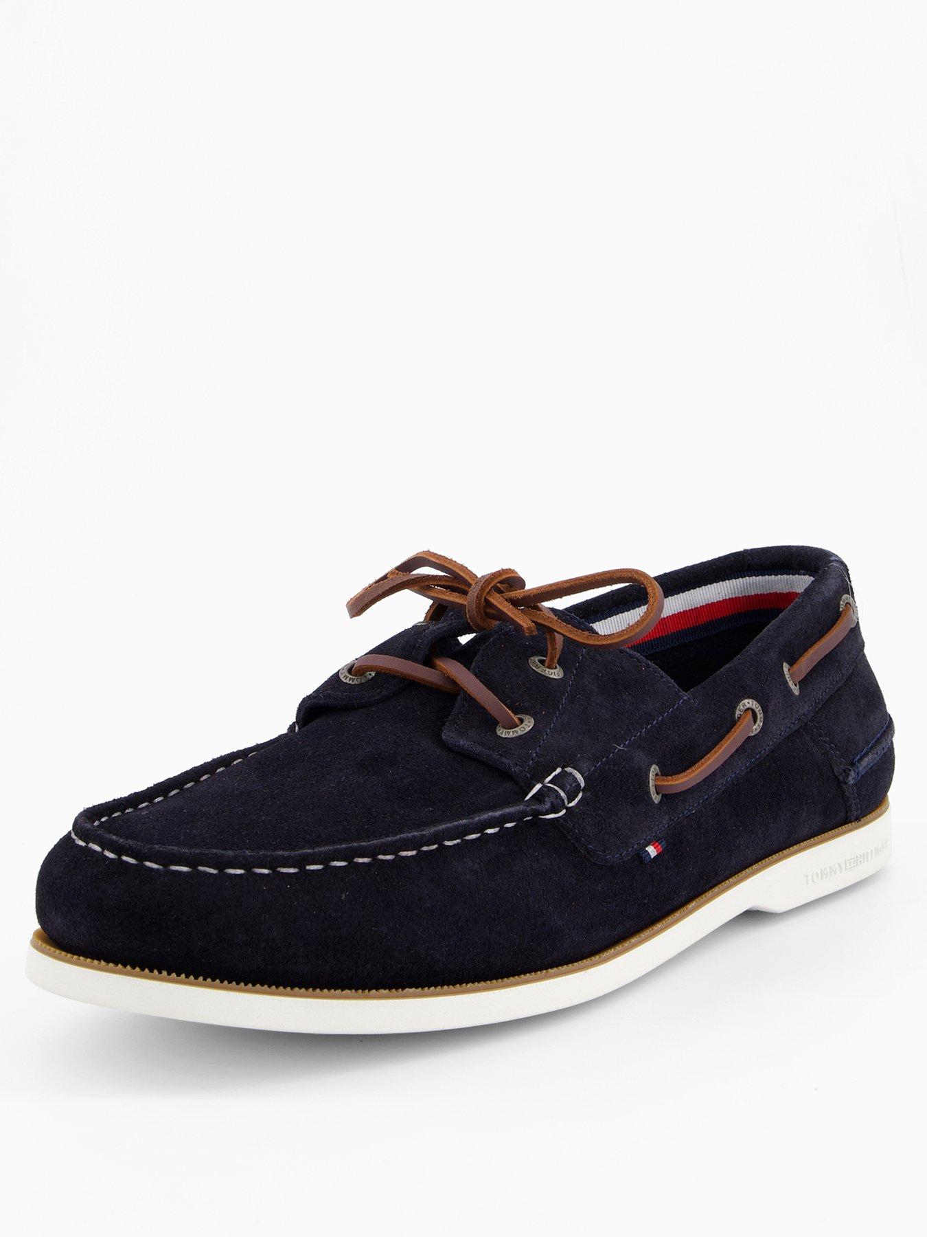 Image 2 of 7 of Tommy Hilfiger TH Core Suede Boat Shoes - Navy