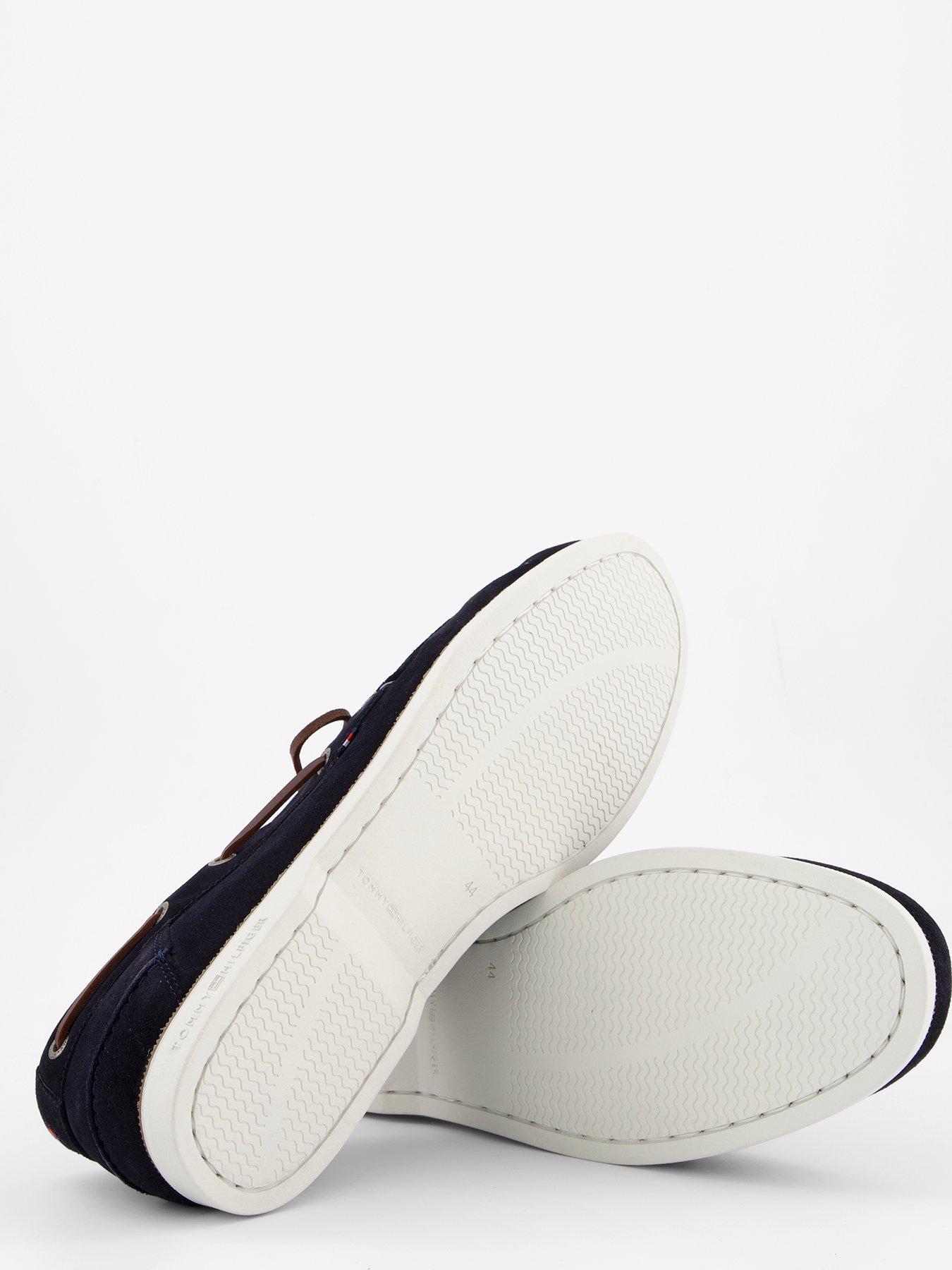 Image 4 of 7 of Tommy Hilfiger TH Core Suede Boat Shoes - Navy