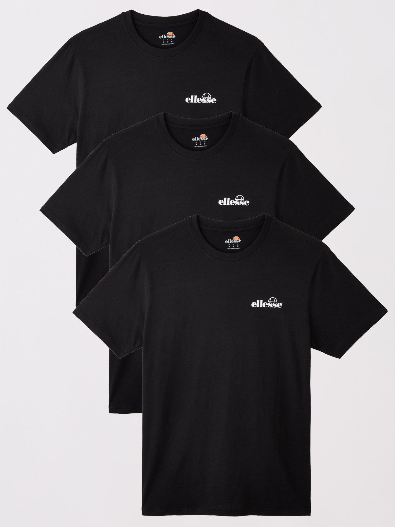 ellesse-mens-azzini-3-pack-t-shirt-black