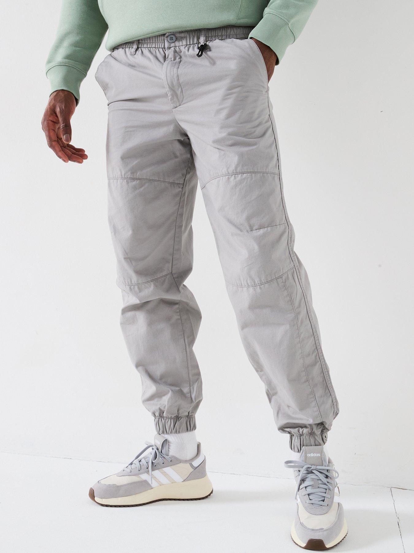  image of jack-jones-karl-walker-loose-fit-cuffed-joggers-grey