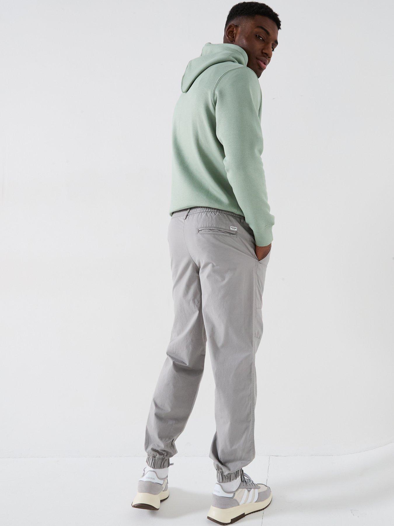  image of jack-jones-karl-walker-loose-fit-cuffed-joggers-grey