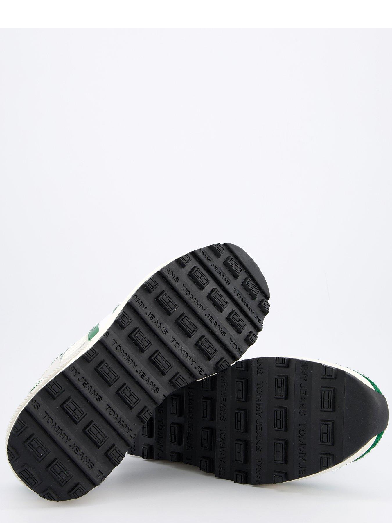 Image 4 of 7 of Tommy Jeans Mixed Media Technical Runner Shoes - White/Green