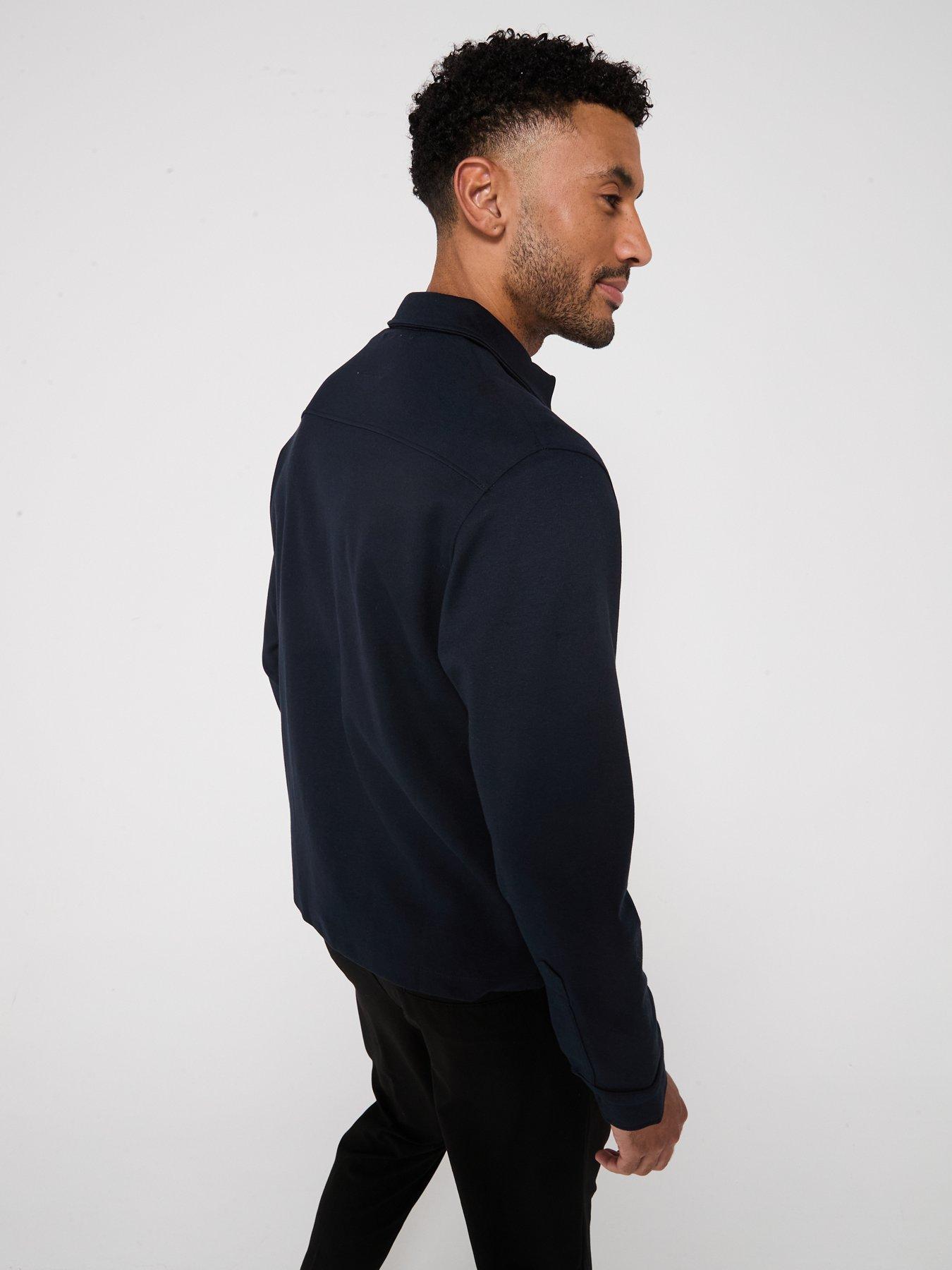  image of jack-jones-ezra-zip-through-overshirt-navy