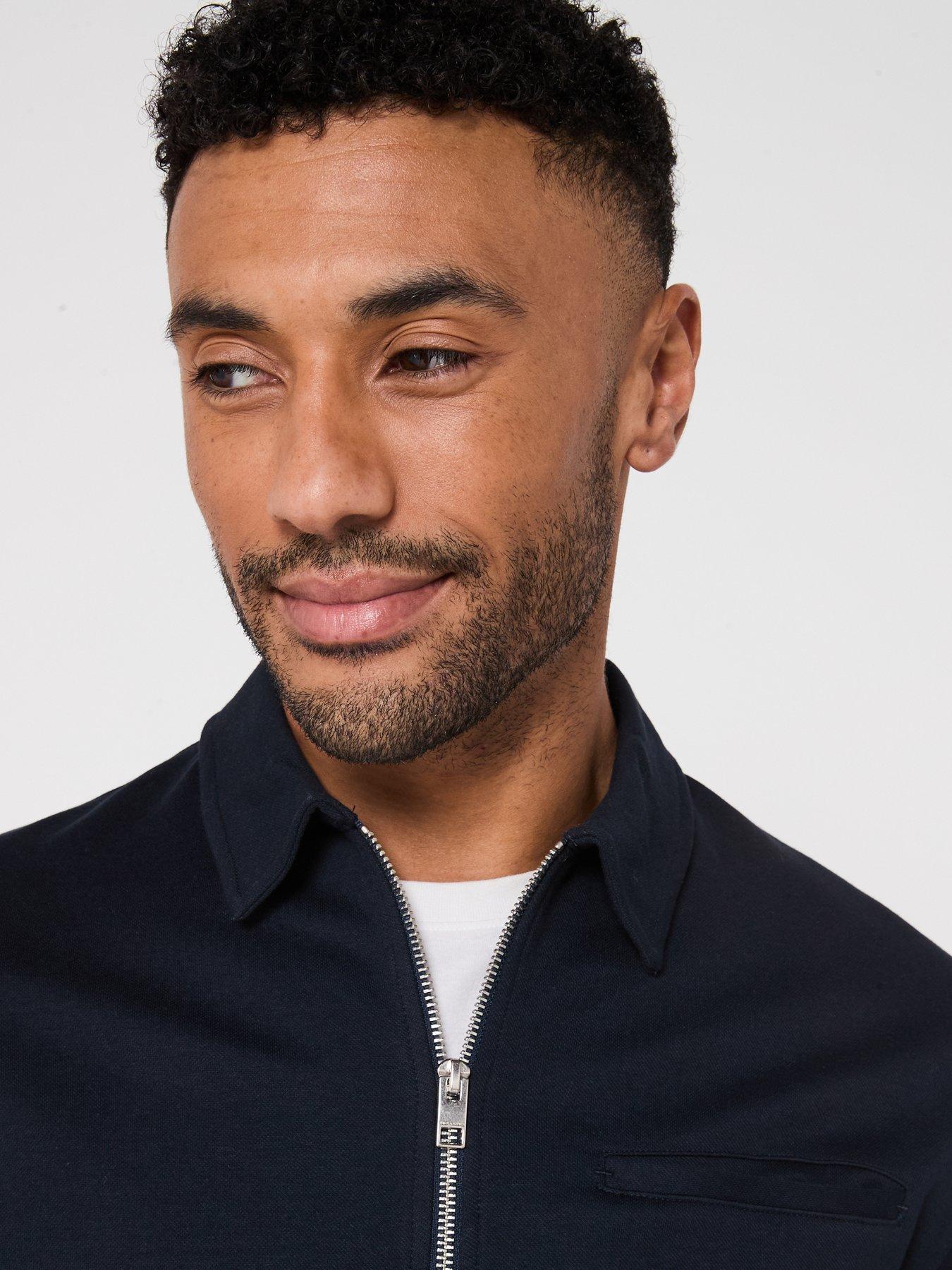  image of jack-jones-ezra-zip-through-overshirt-navy