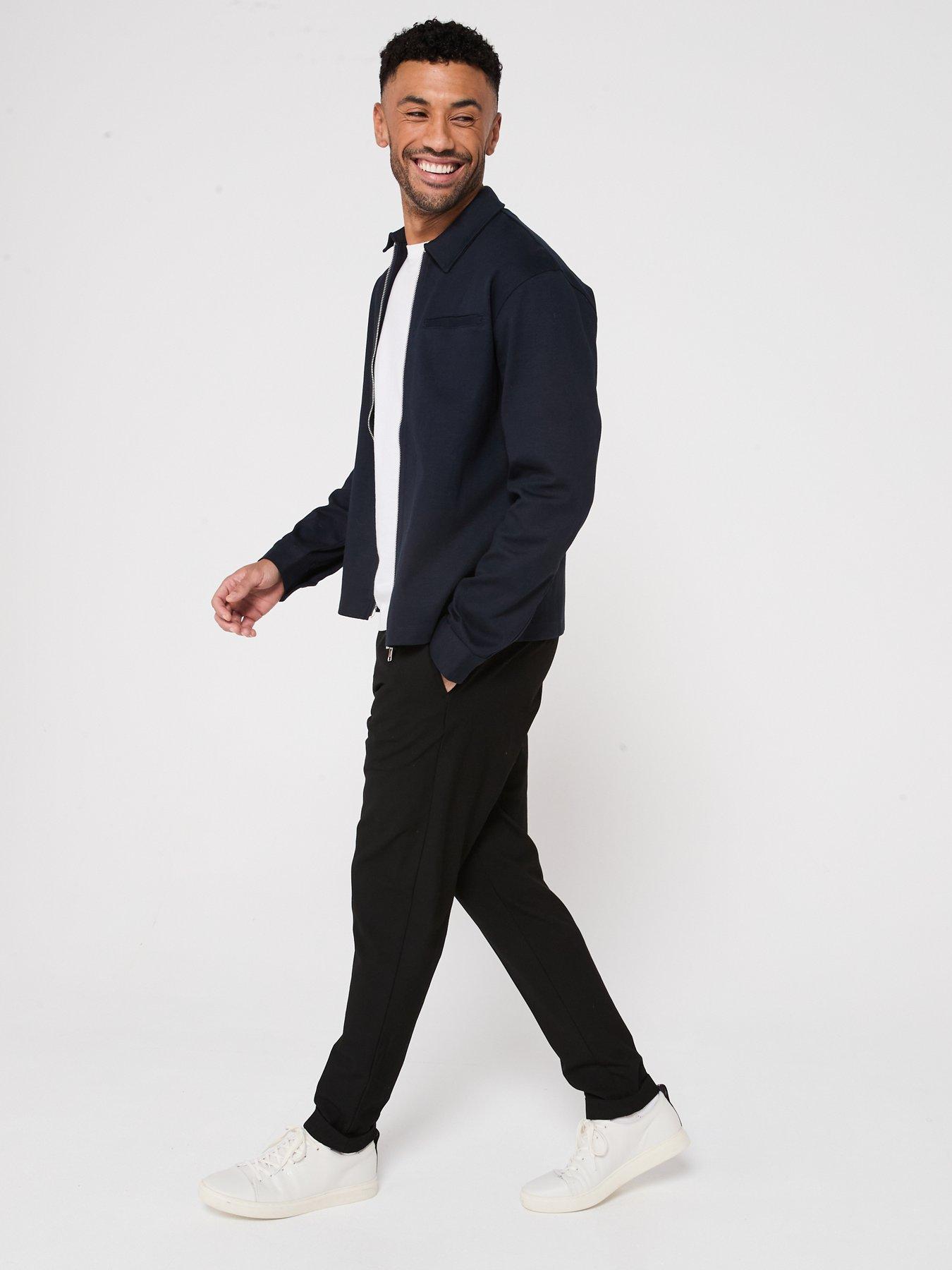  image of jack-jones-ezra-zip-through-overshirt-navy