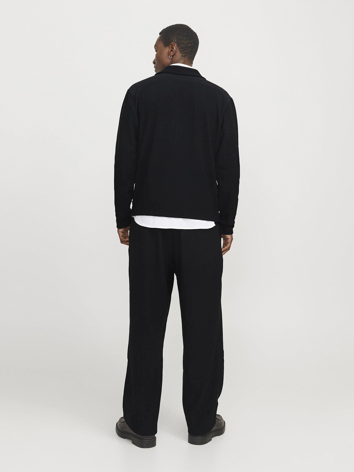  image of jack-jones-rick-zip-through-overshirt-black
