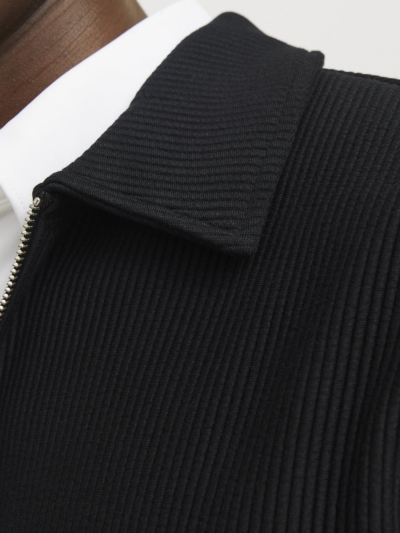  image of jack-jones-rick-zip-through-overshirt-black