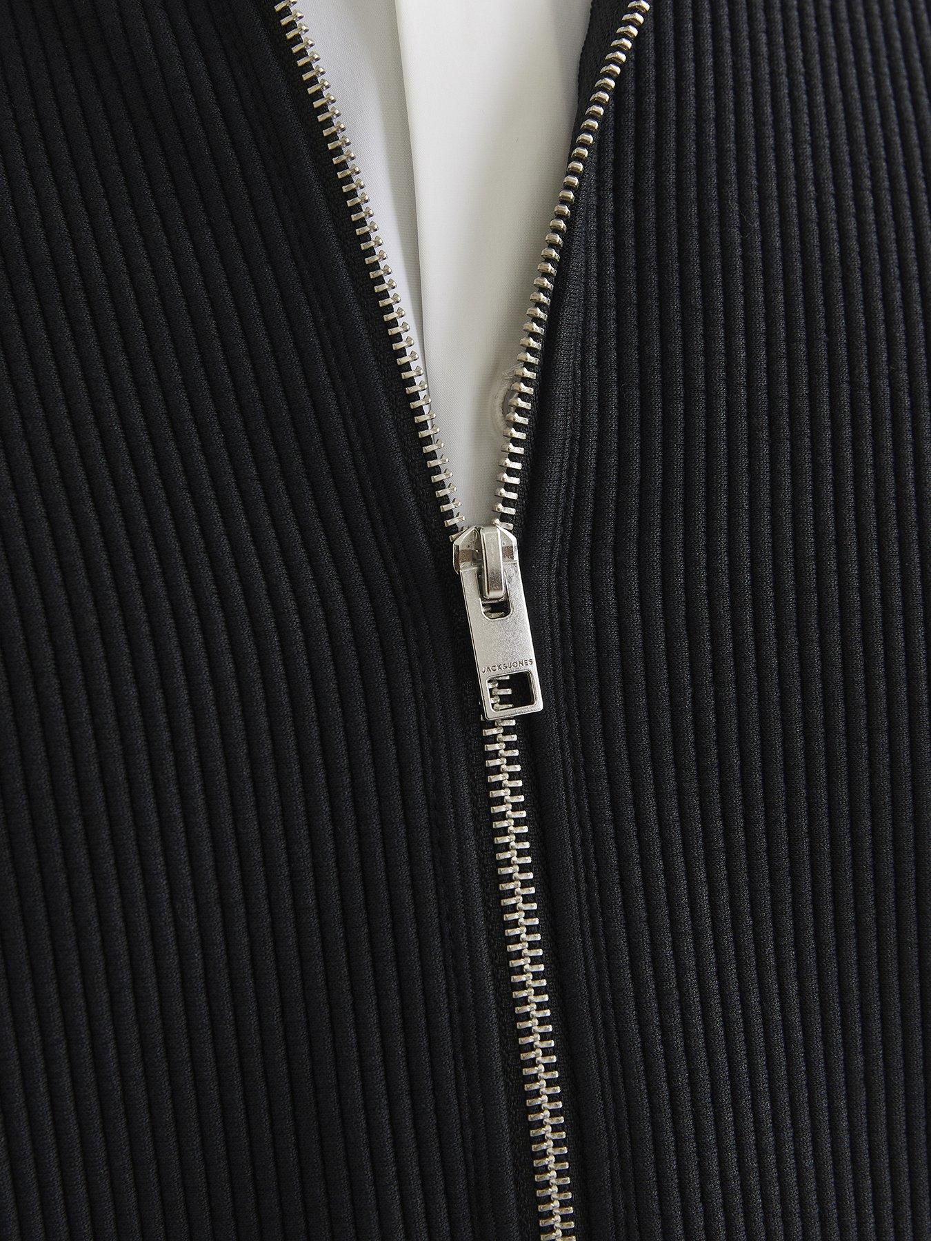  image of jack-jones-rick-zip-through-overshirt-black
