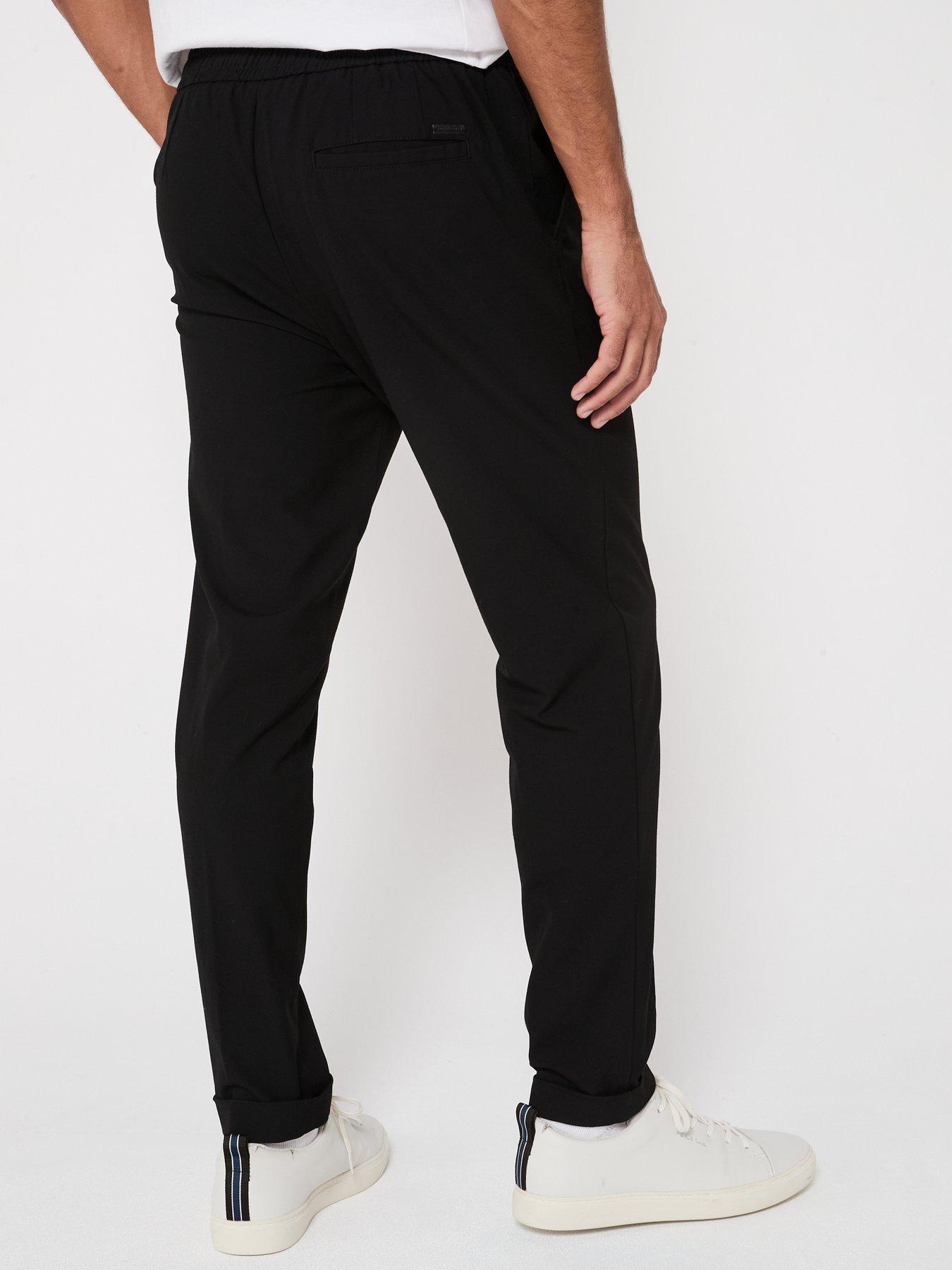  image of jack-jones-diego-tapered-fit-chinos-black