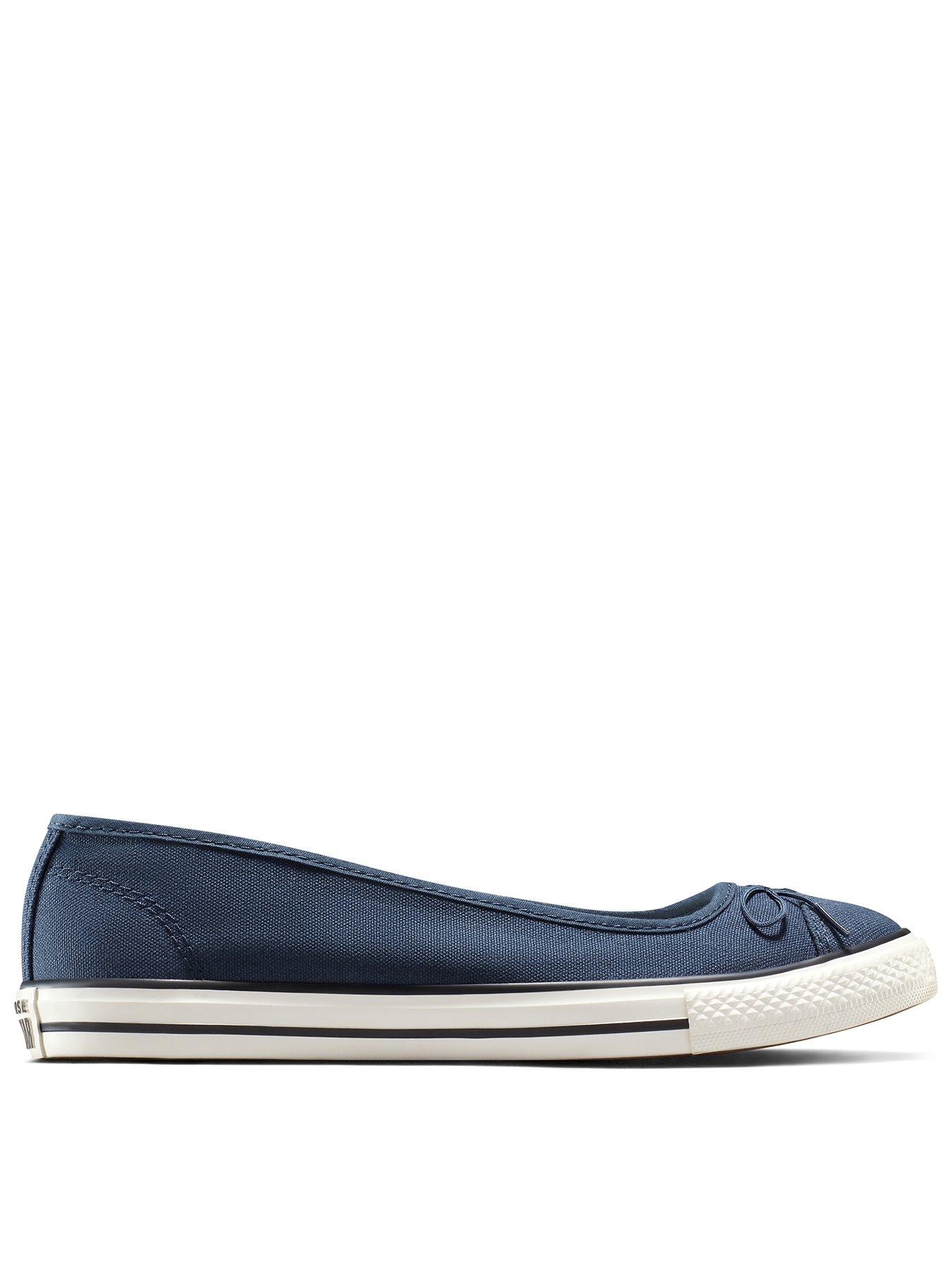 Converse Womens Chuck Taylor All Star Dainty Ballerina Canvas Slip/Egret/ - Navy