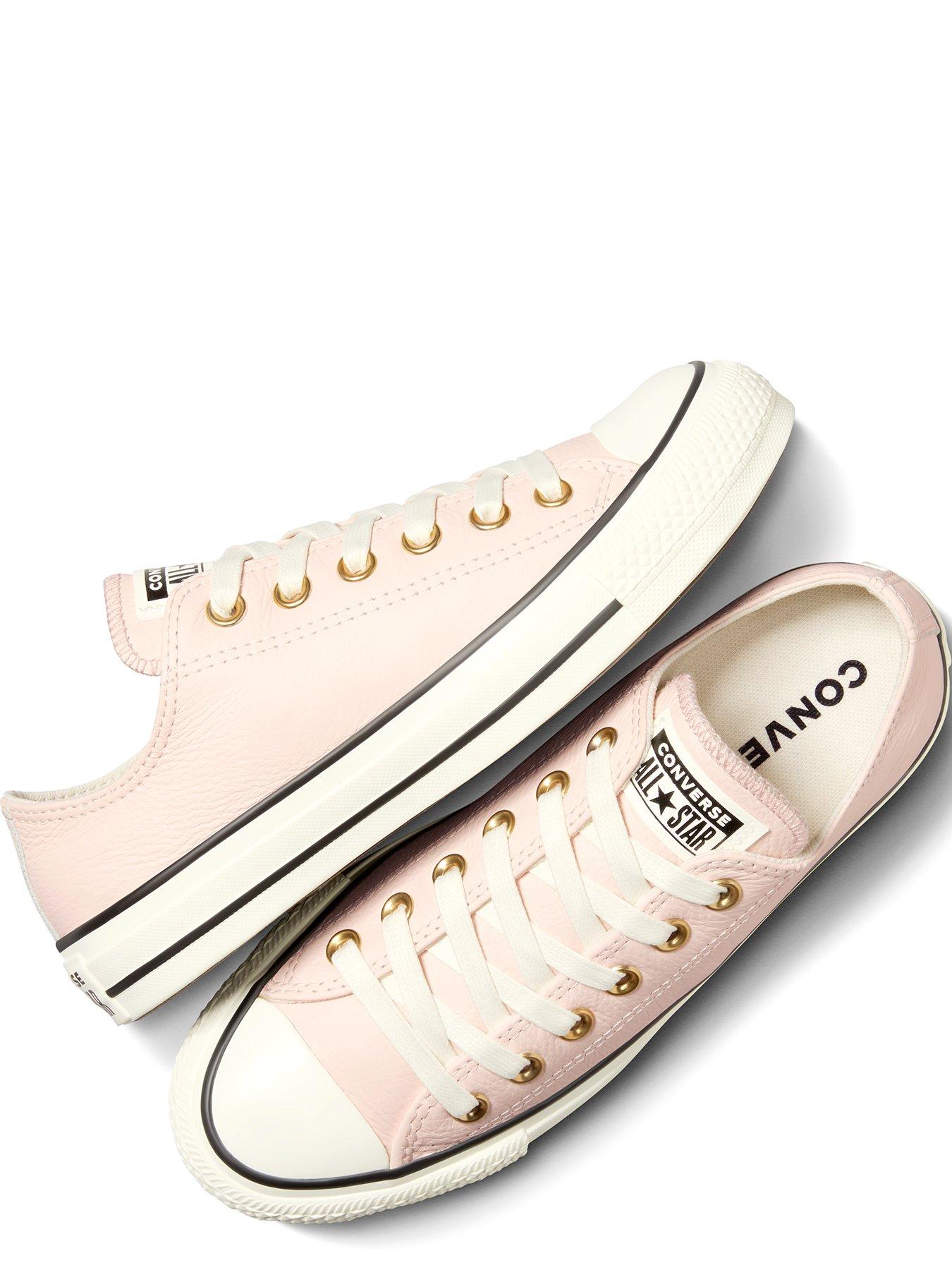  image of converse-womens-chuck-taylor-all-star-leather-ox--pink