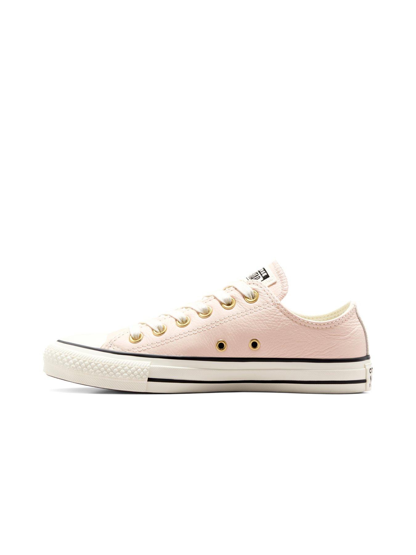  image of converse-womens-chuck-taylor-all-star-leather-ox--pink