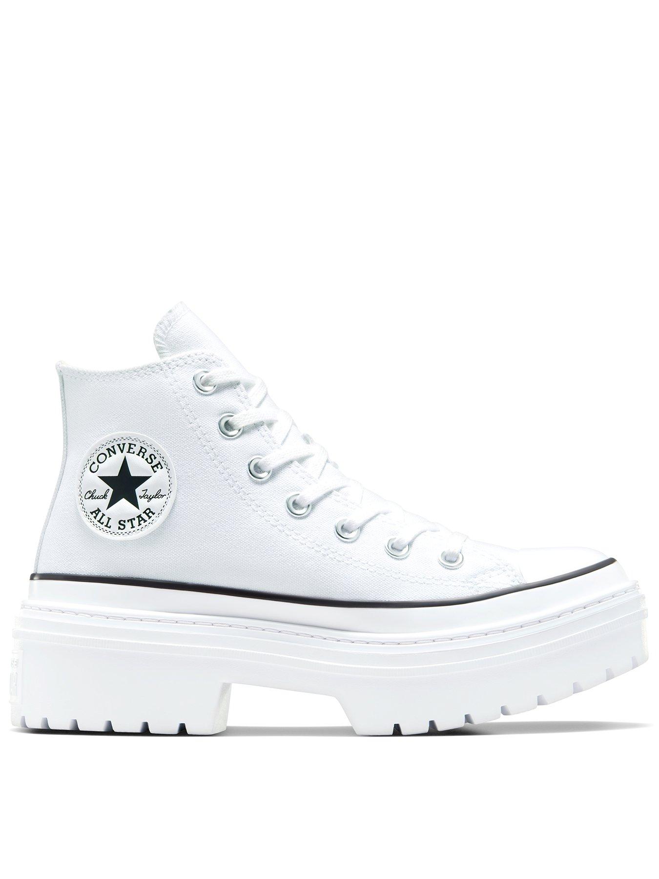 undefined Womens Chuck Taylor All Star Lugged Heel Canvas Hi/Egret - White/Black