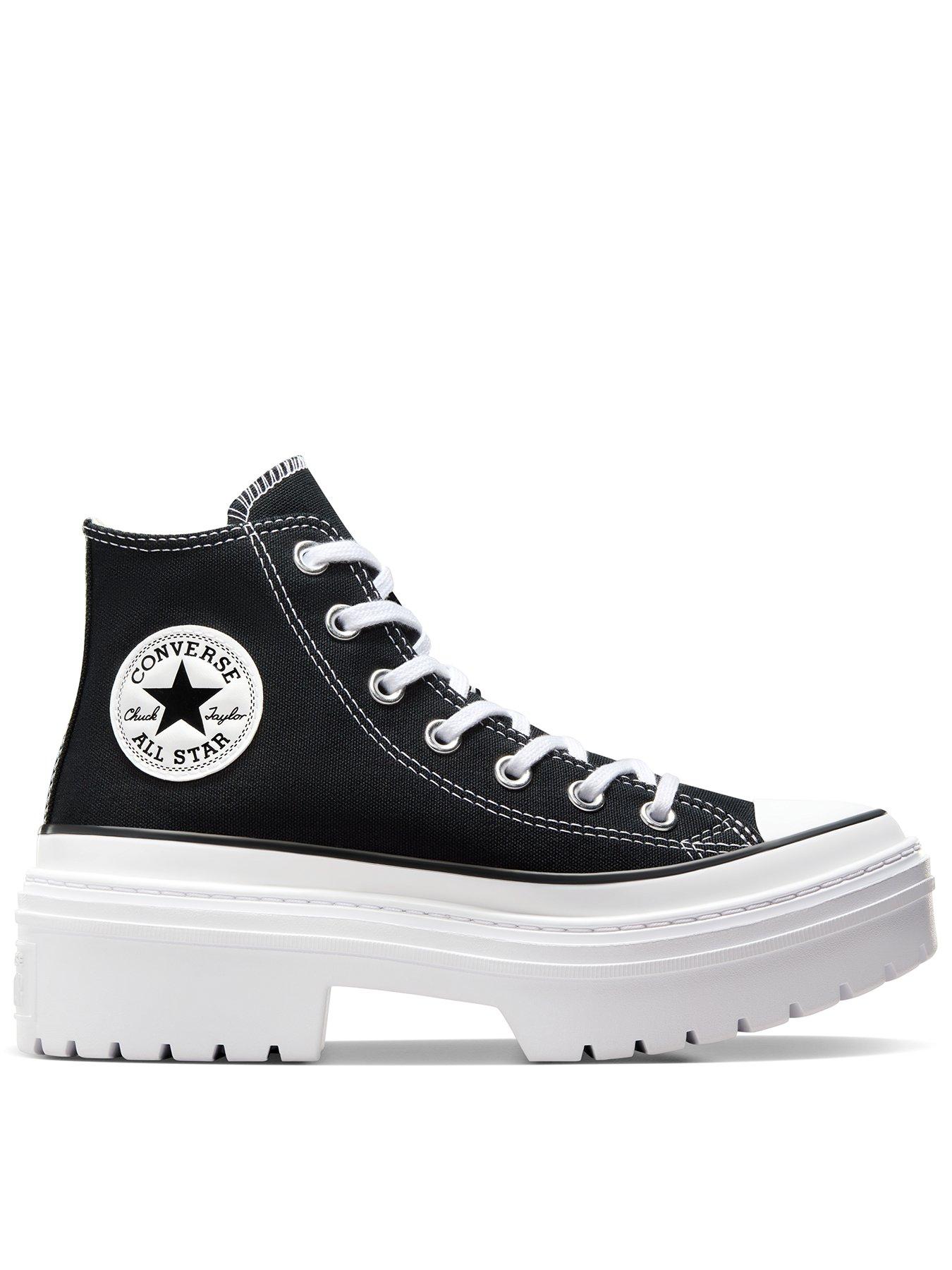 Converse Womens Chuck Taylor All Star Lugged Heel Canvas Hi/Egret - Black/White