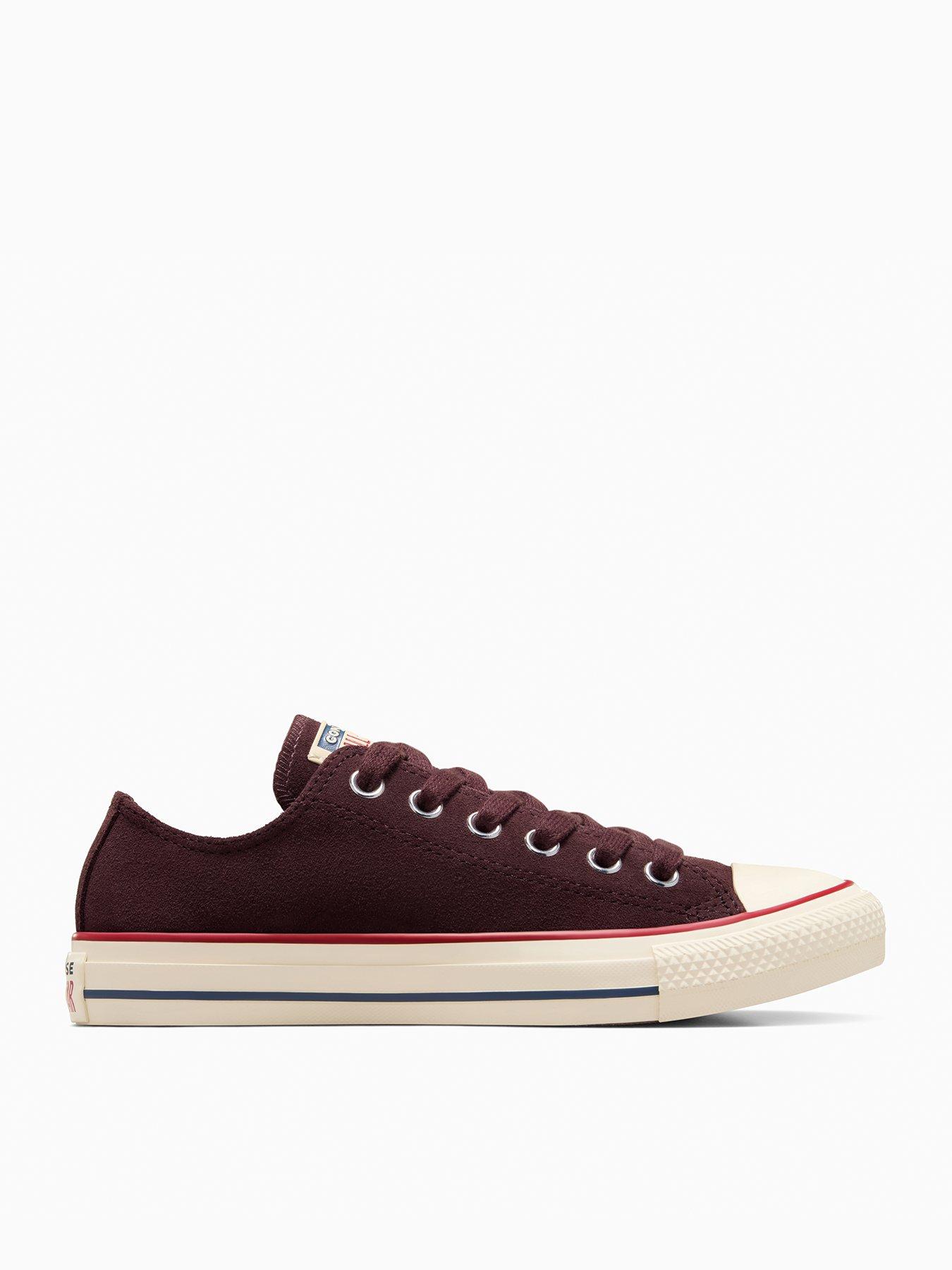 undefined Womens Chuck Taylor All Star Suede Oxrugged /Natural Ivory/Garnet - Brown