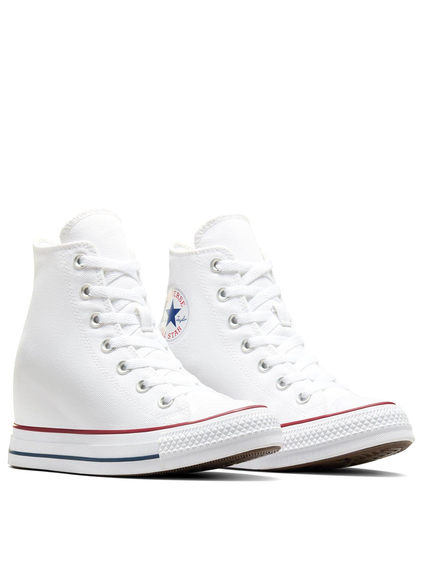  image of converse-womens-chuck-taylor-all-star-classic-wedge-platform-high-tops-rednavy-white